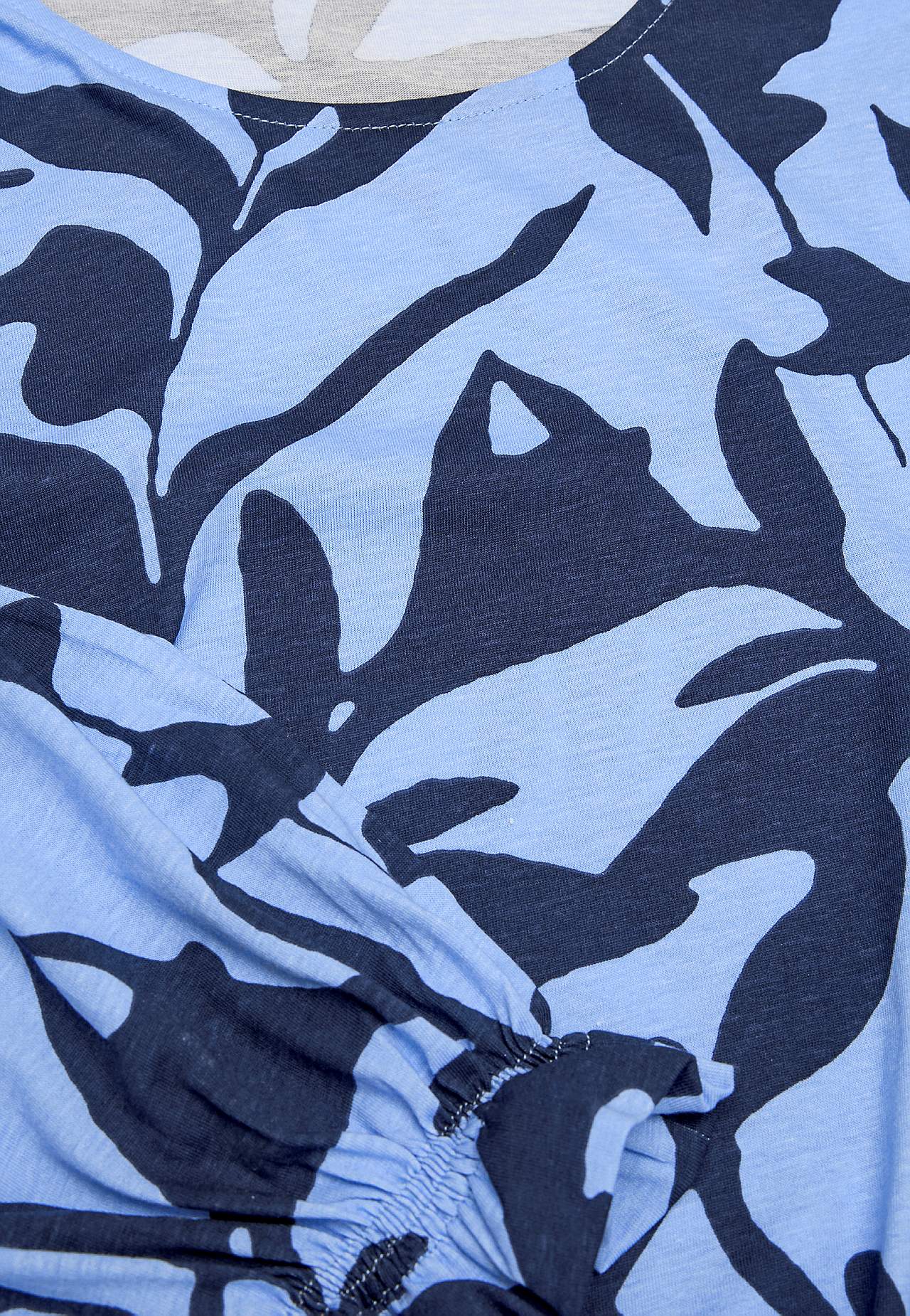 Jersey-topje met gesmokt detail