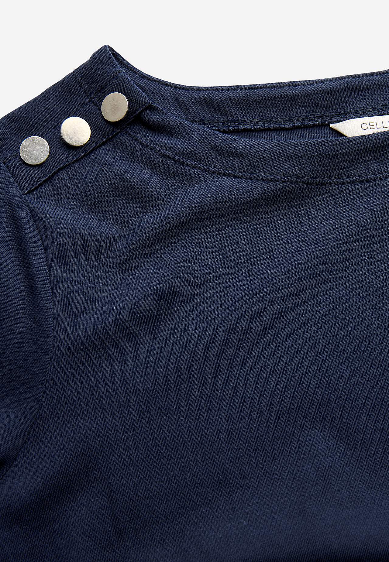 Jersey-topje met knoppen