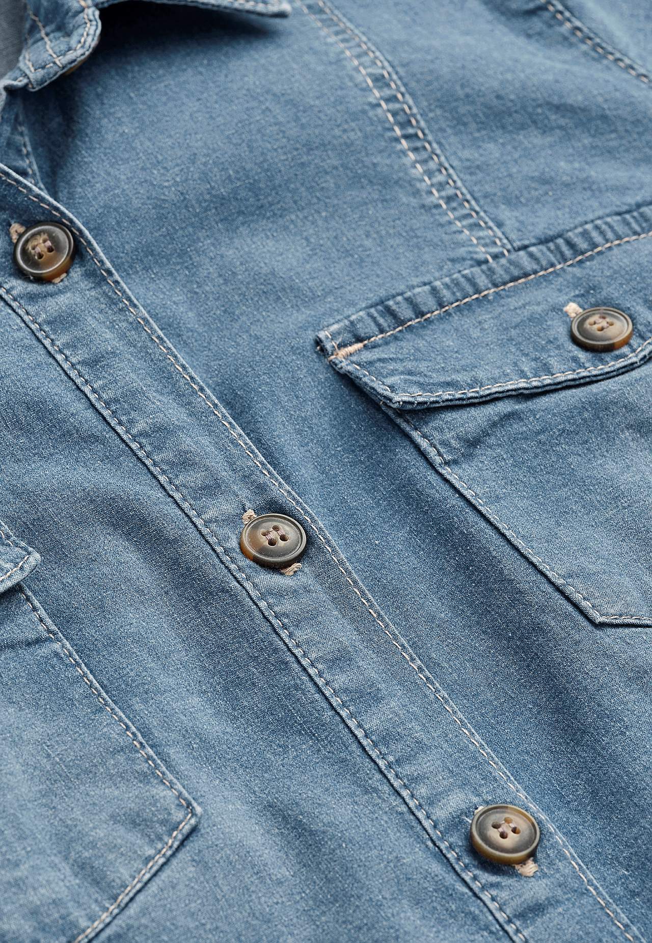 Elastische denim jurk