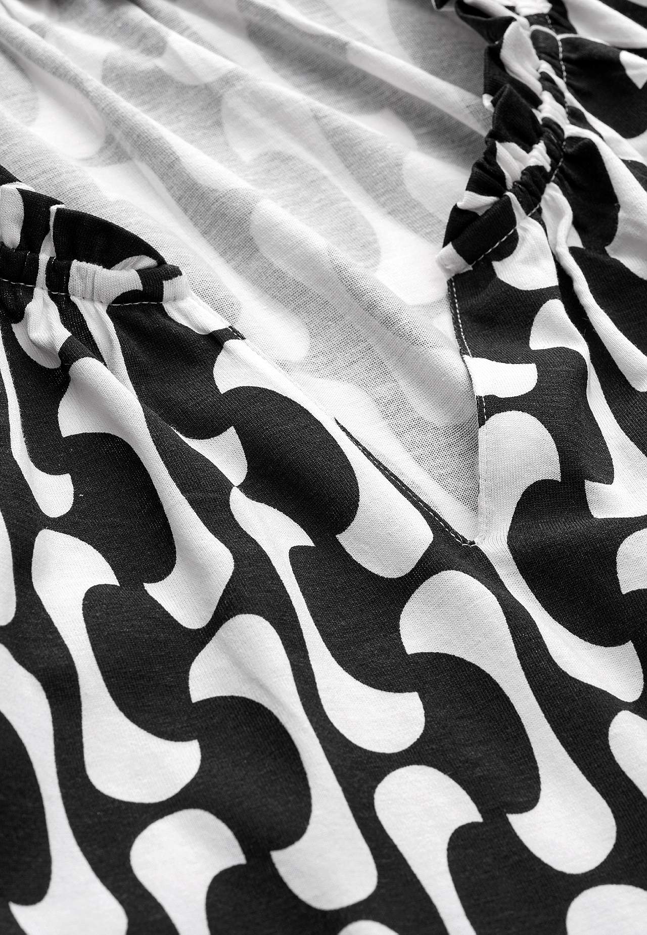 Jersey tuniek met 3/4 lengte mouwen
