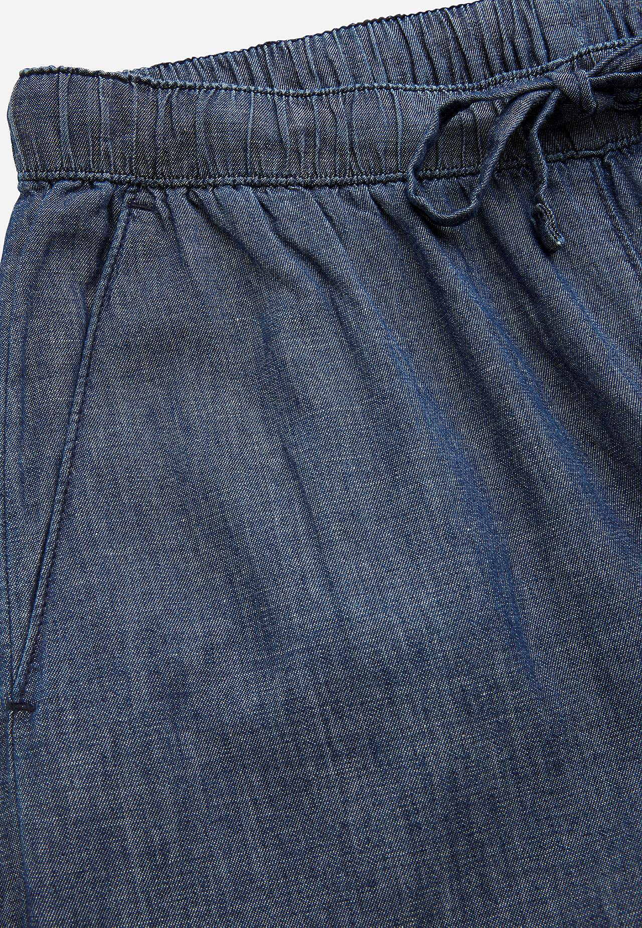Broek van denim met wijde benen