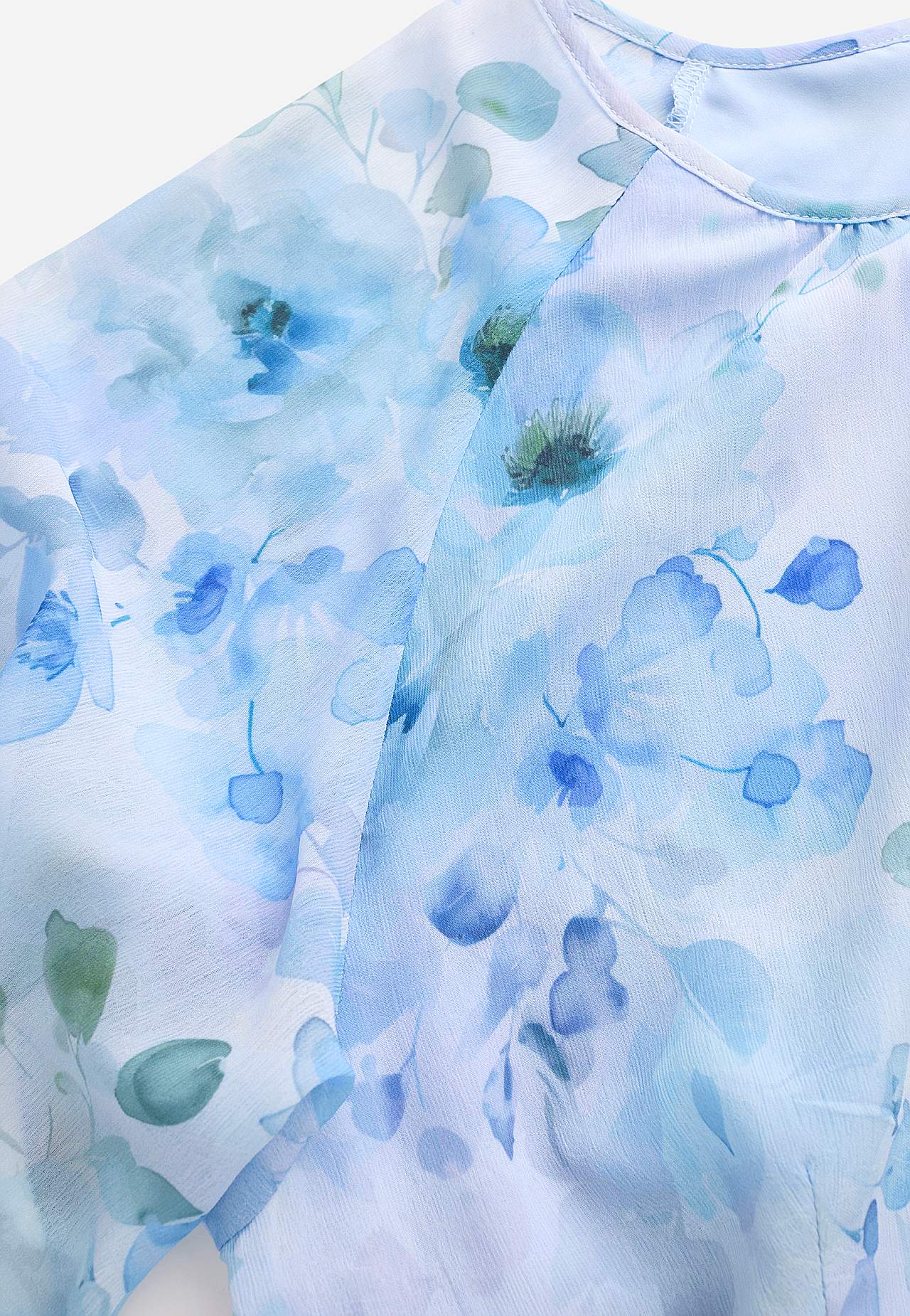 Bloemige chiffon-jurk