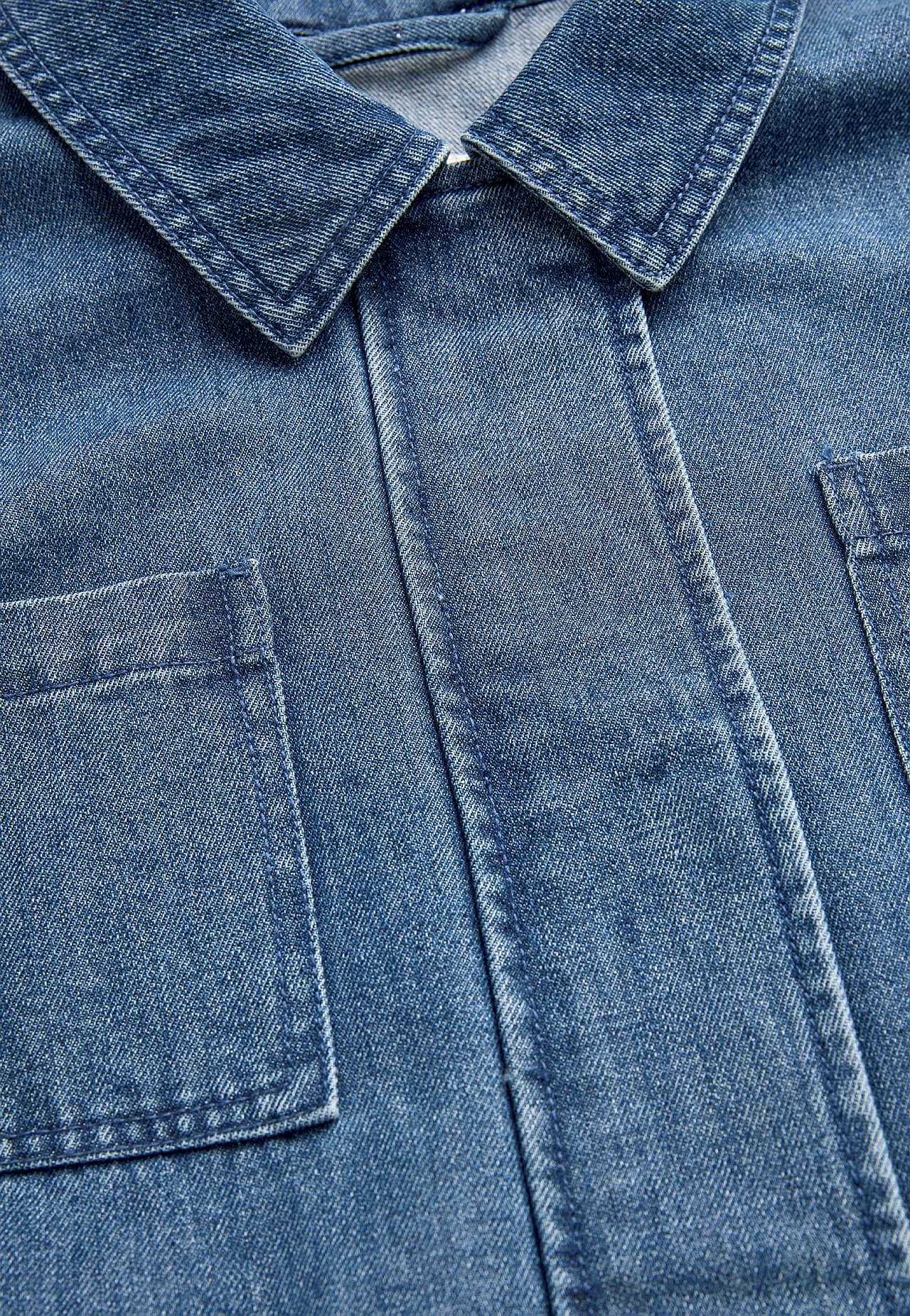 Denim jas met rits