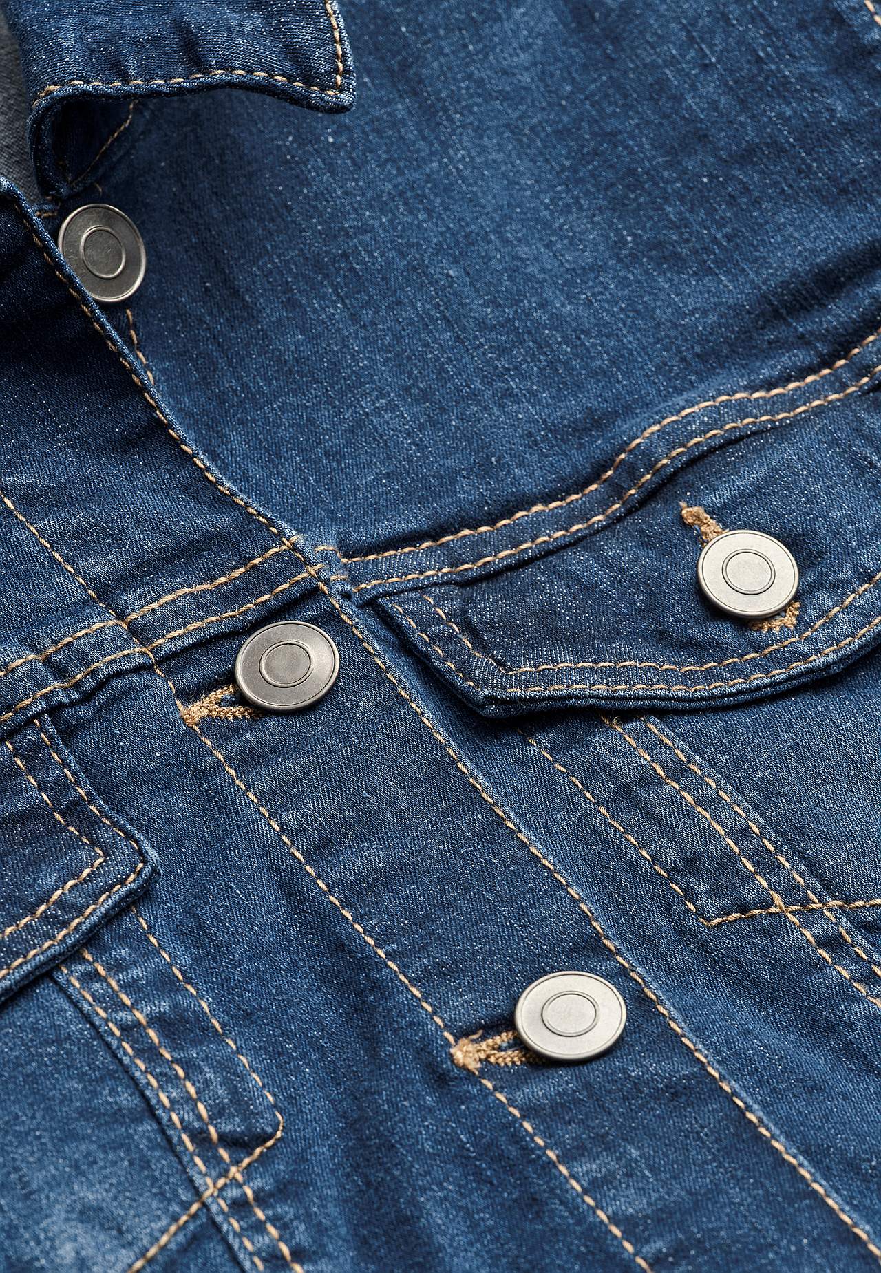 Elastische denim jas