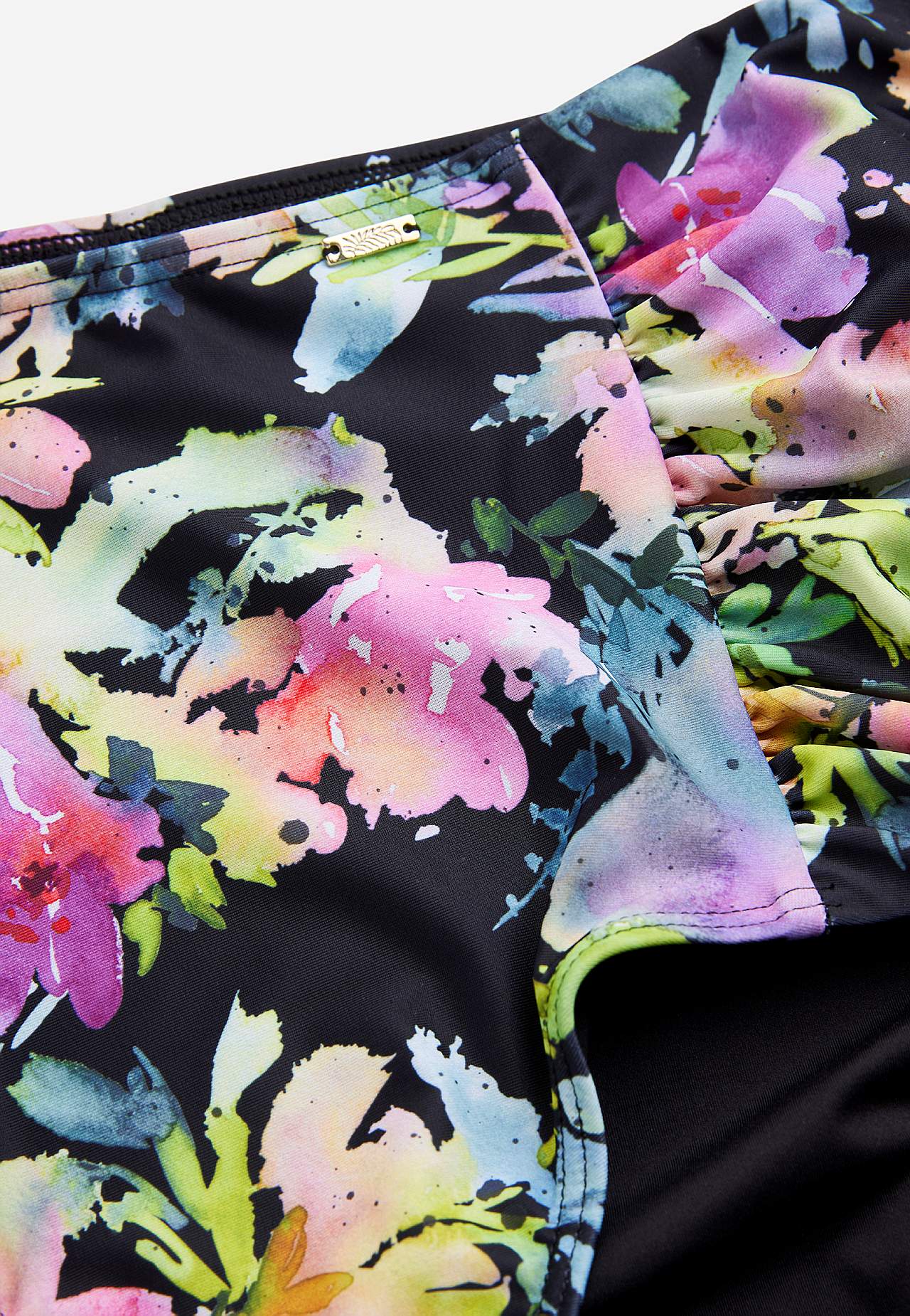 Gerimpeld bikinibroekje met hoge taille