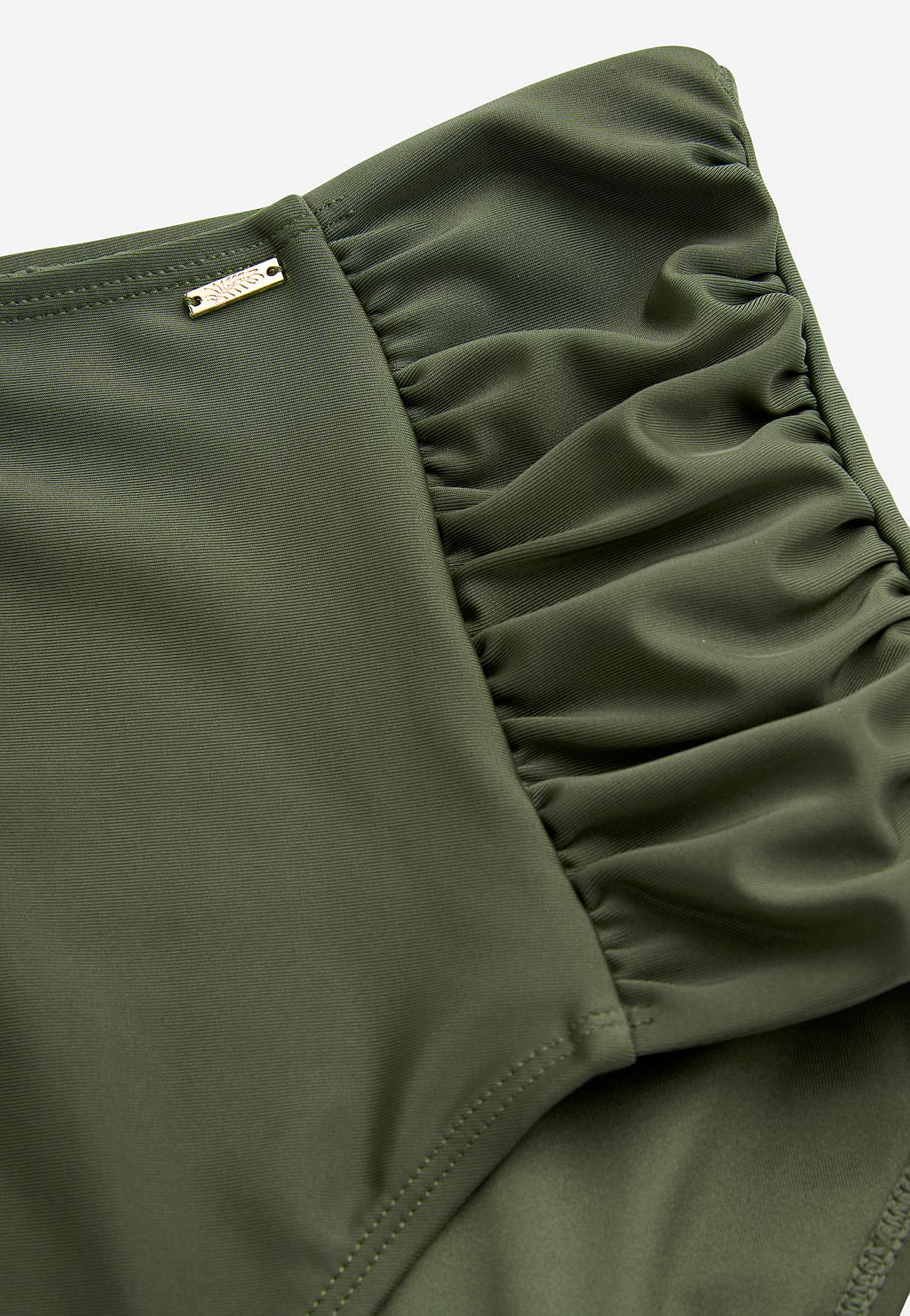 Eenkleurig bikinibroekje met hoge taille