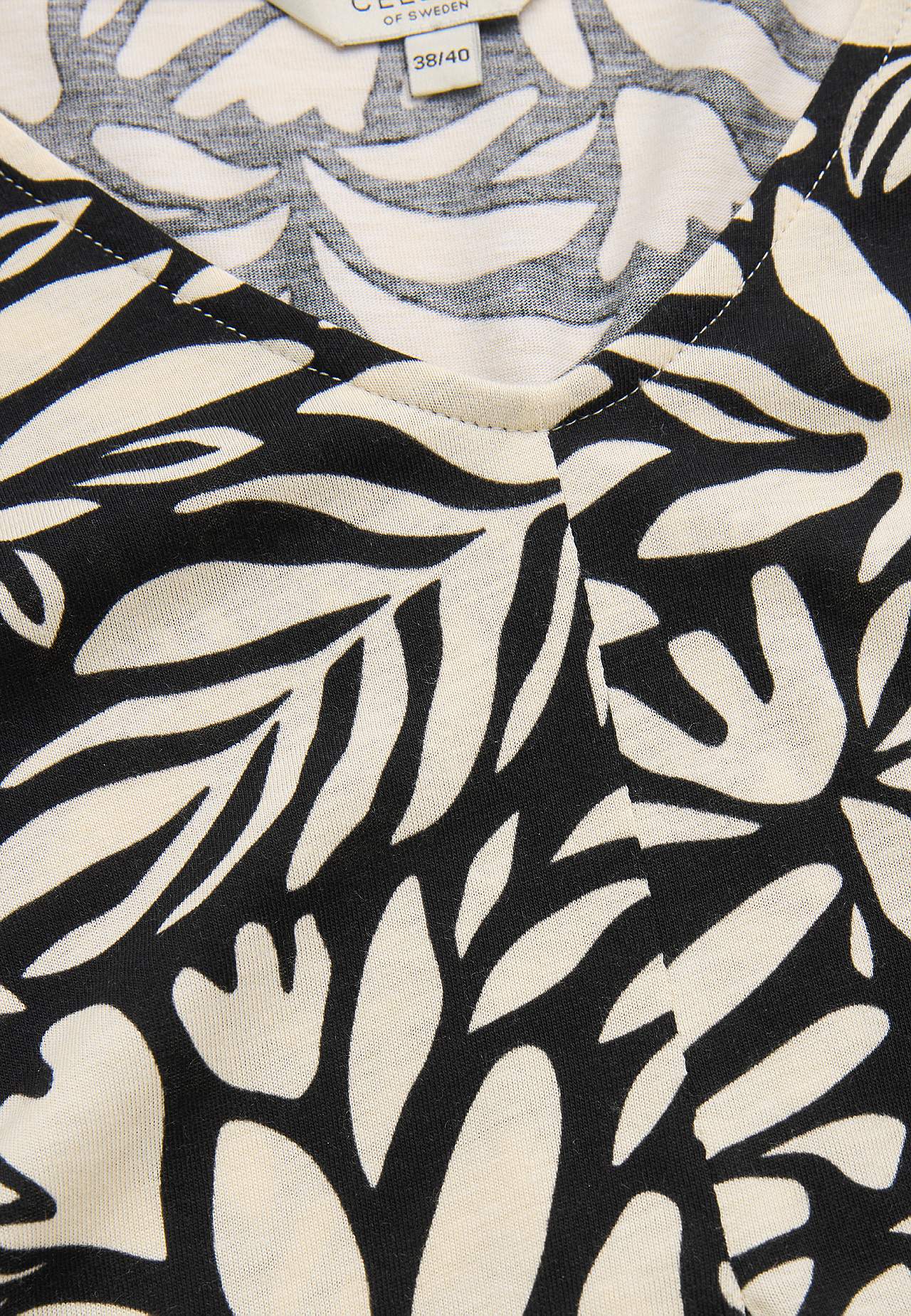 Jersey tuniek met flaterende plooi