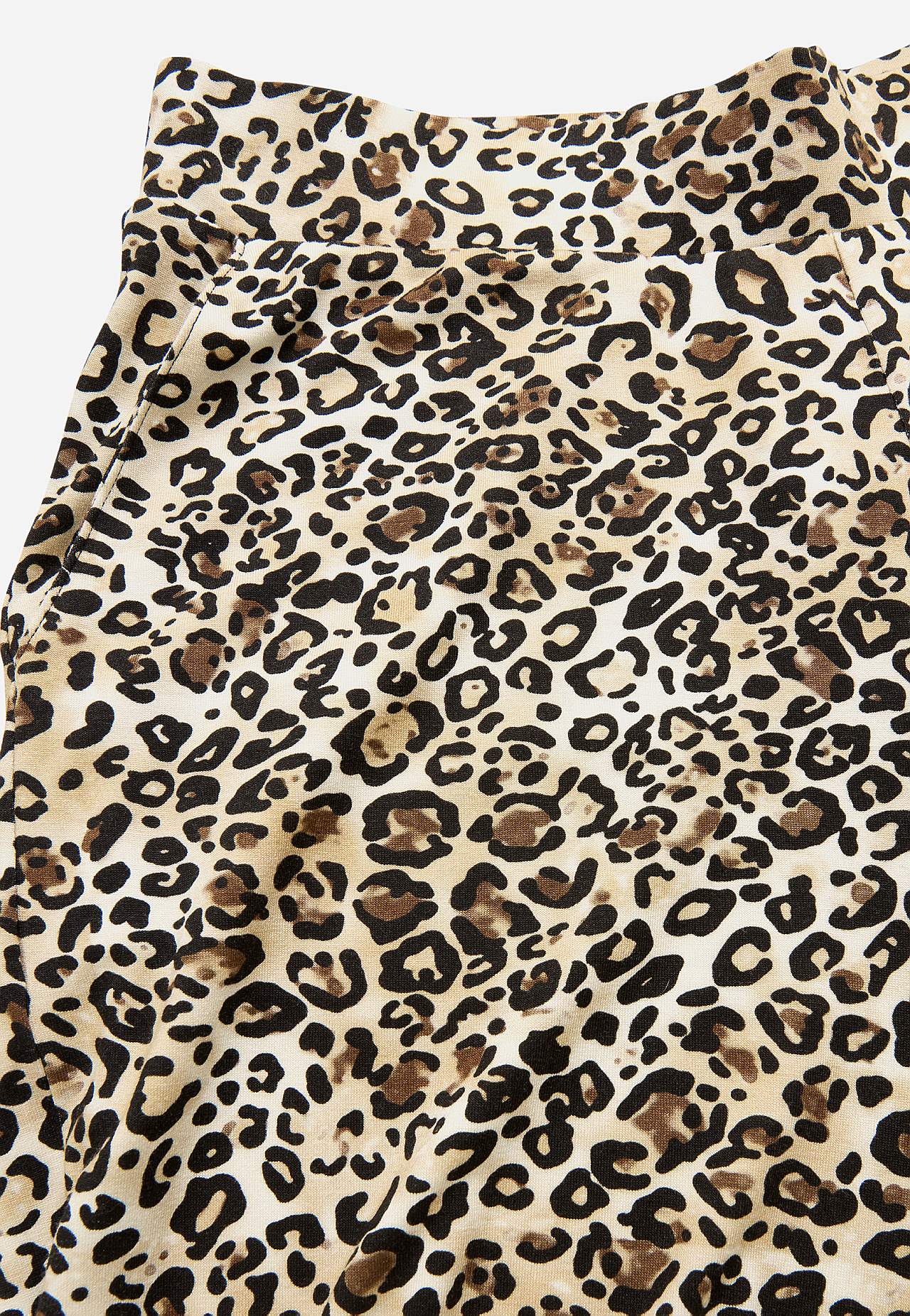 Luipaardkleurige jersey broek