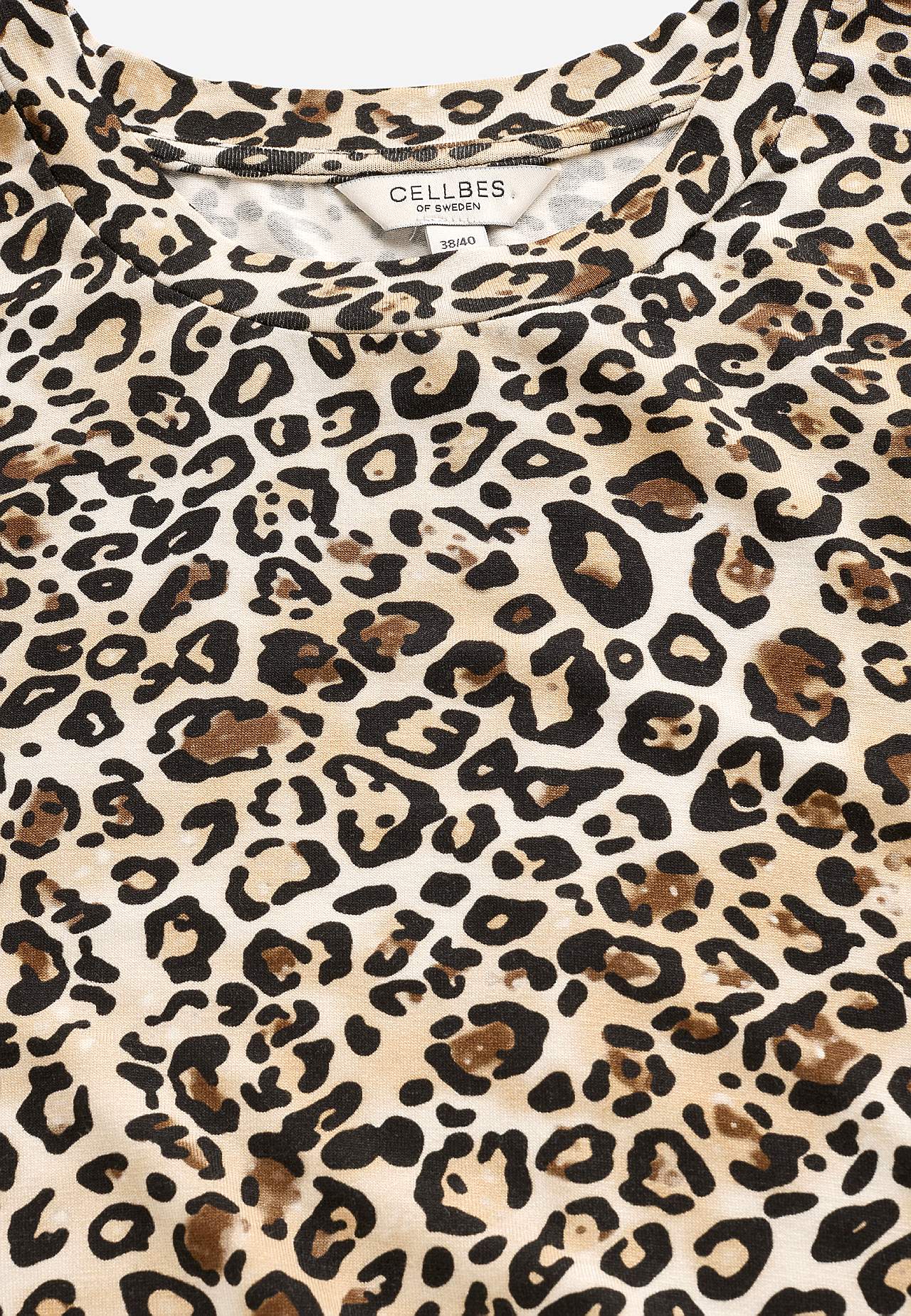 Luipaardkleurige jerseyjurk