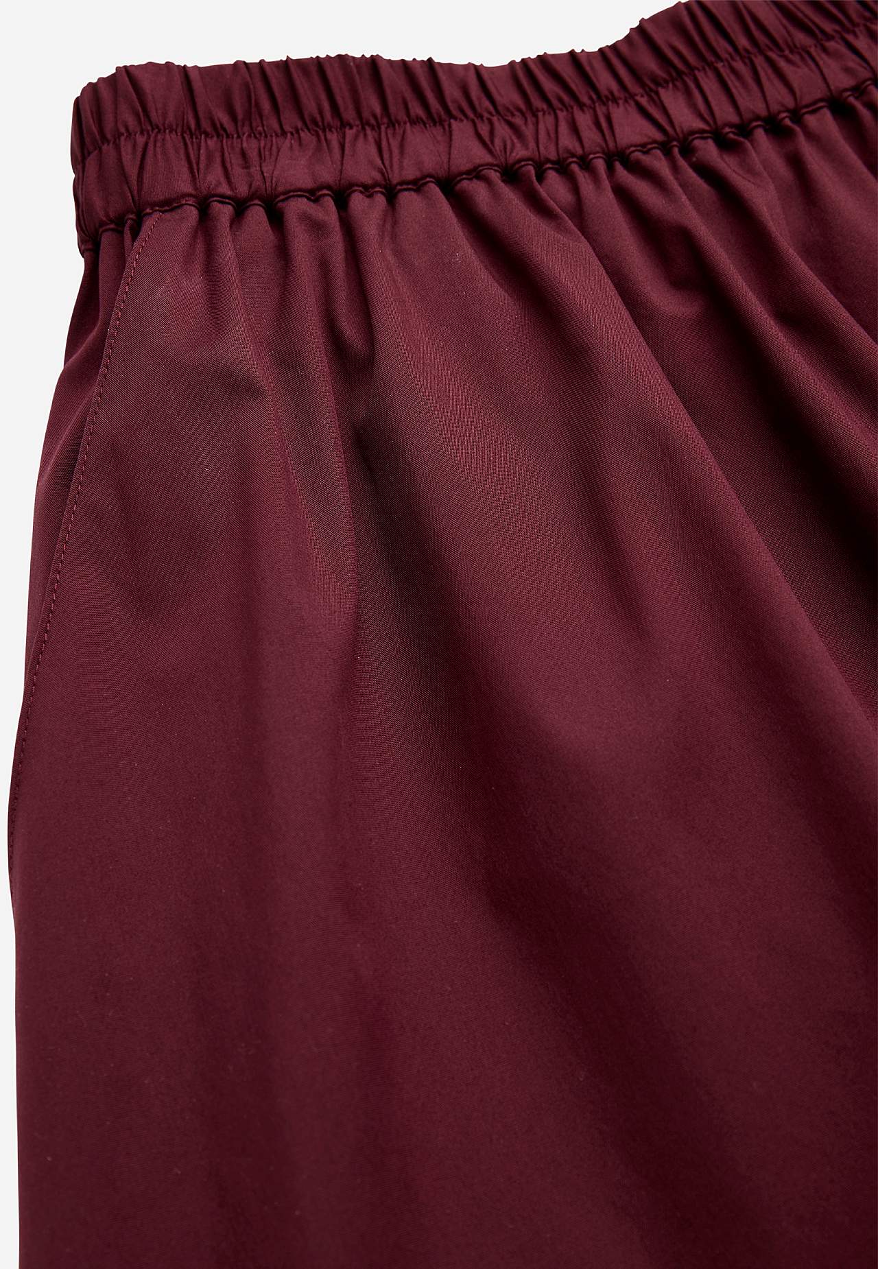 Gevlochten poplin rok met zakken