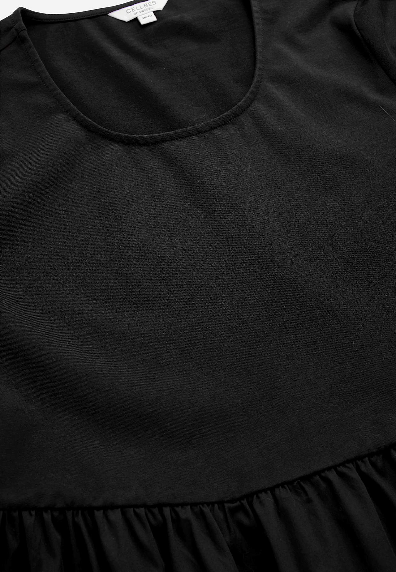 Jurk van popeline en tricot