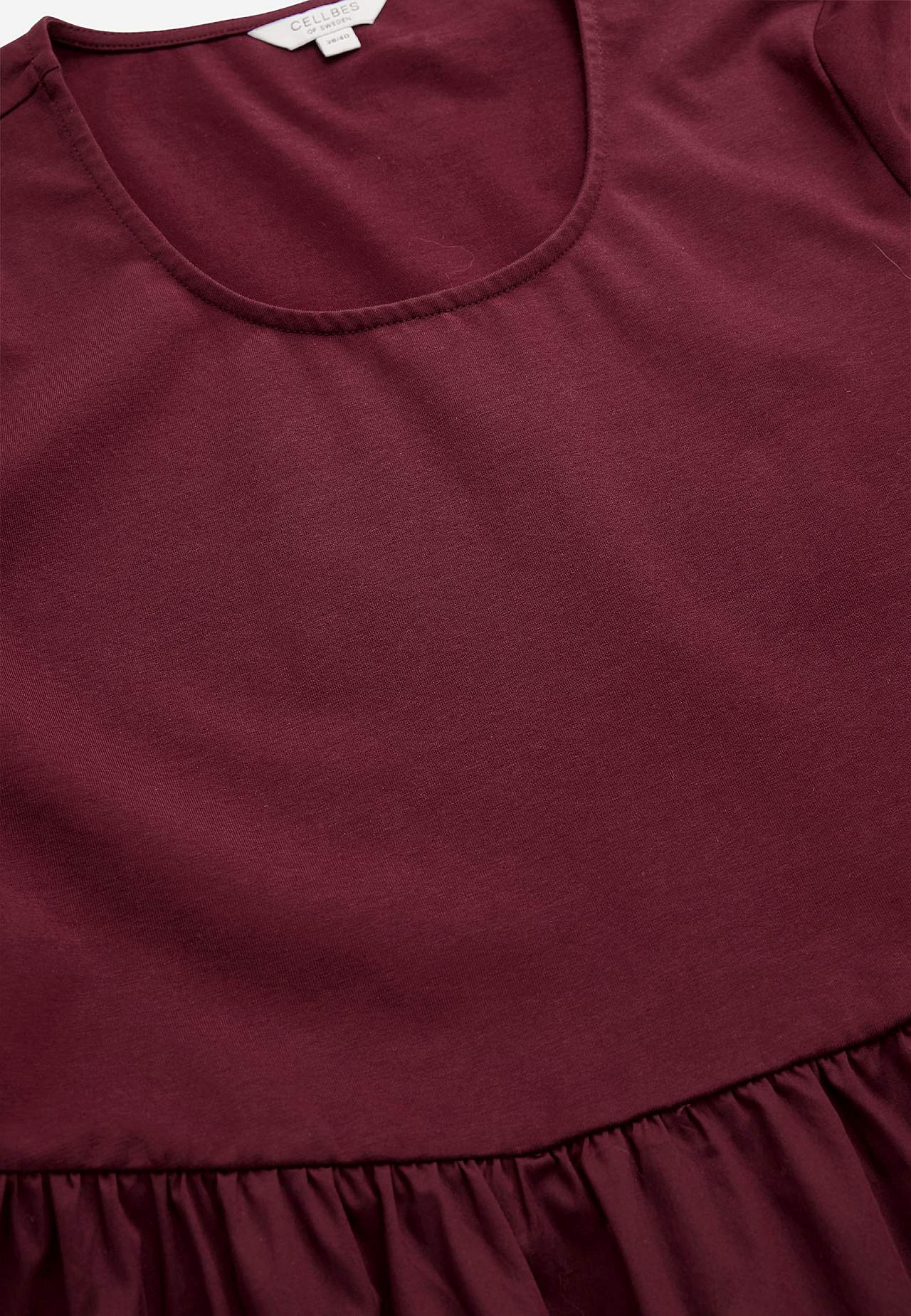 Jurk van popeline en tricot