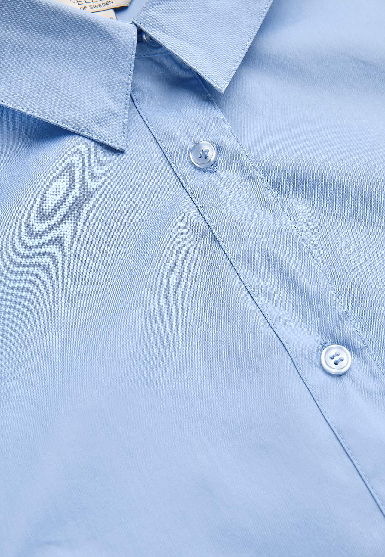 Gevlochten poplin shirt