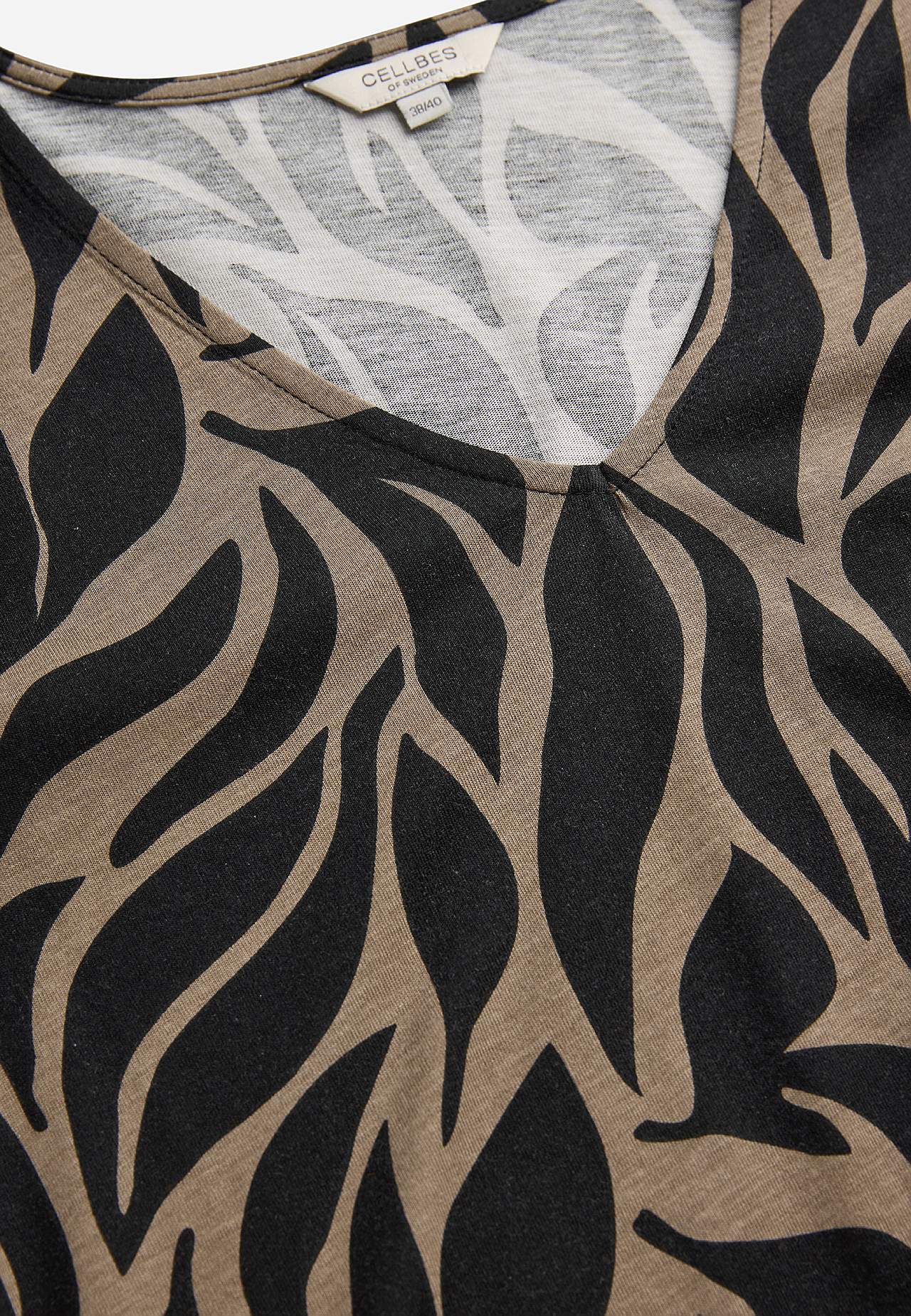 Jersey tuniek met patroon met zakken