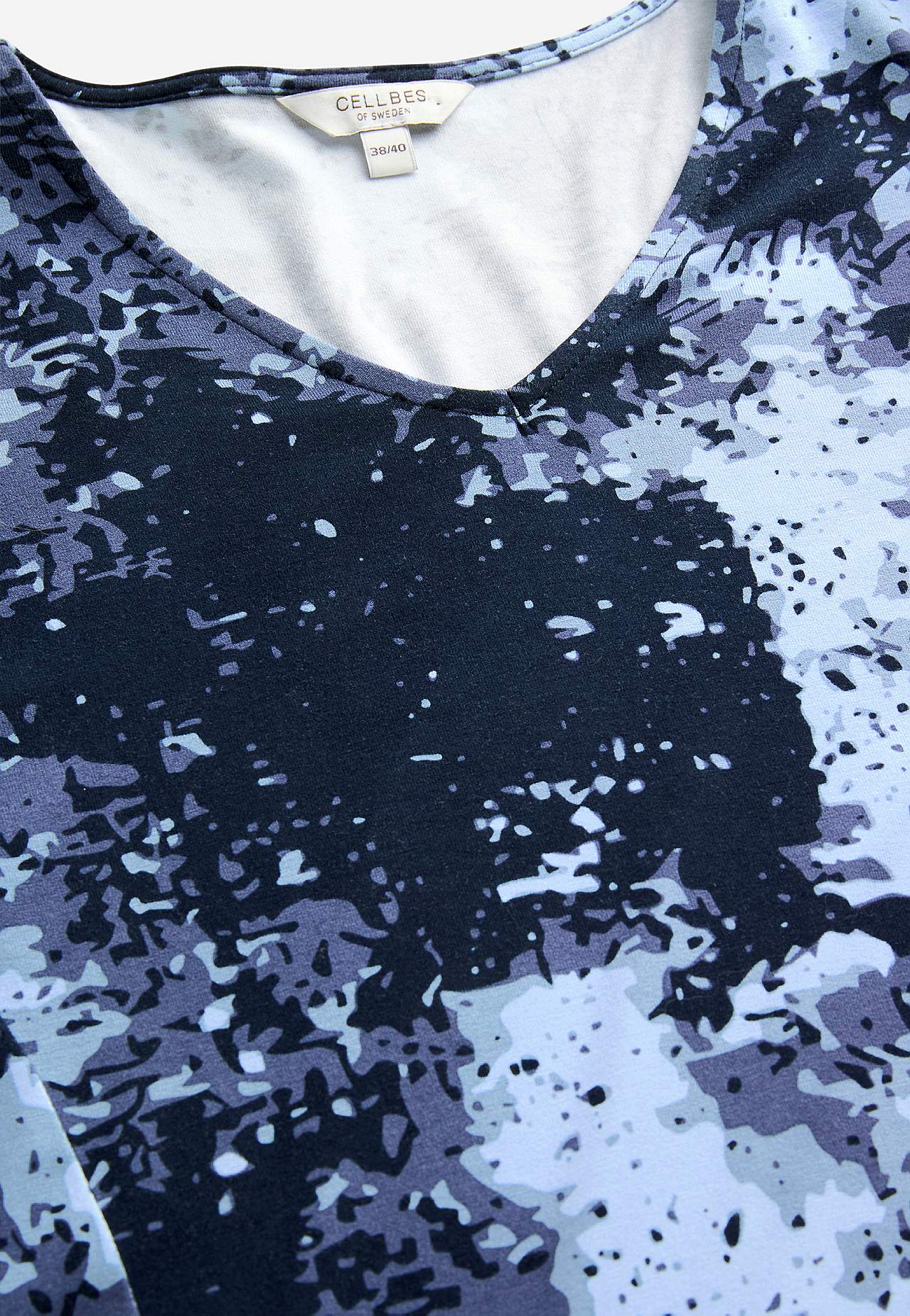 Jersey tuniek met patroon met zakken