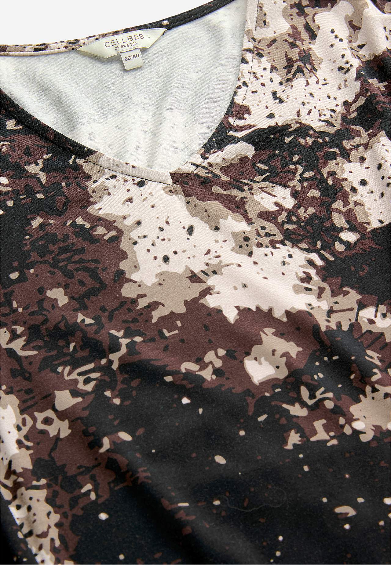 Jersey tuniek met patroon met zakken