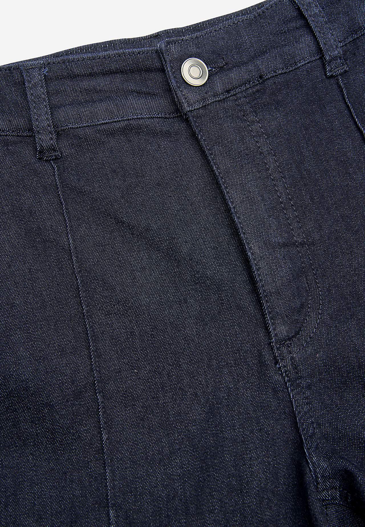 Wijde spijkerbroek met gestikte vouwen Mia