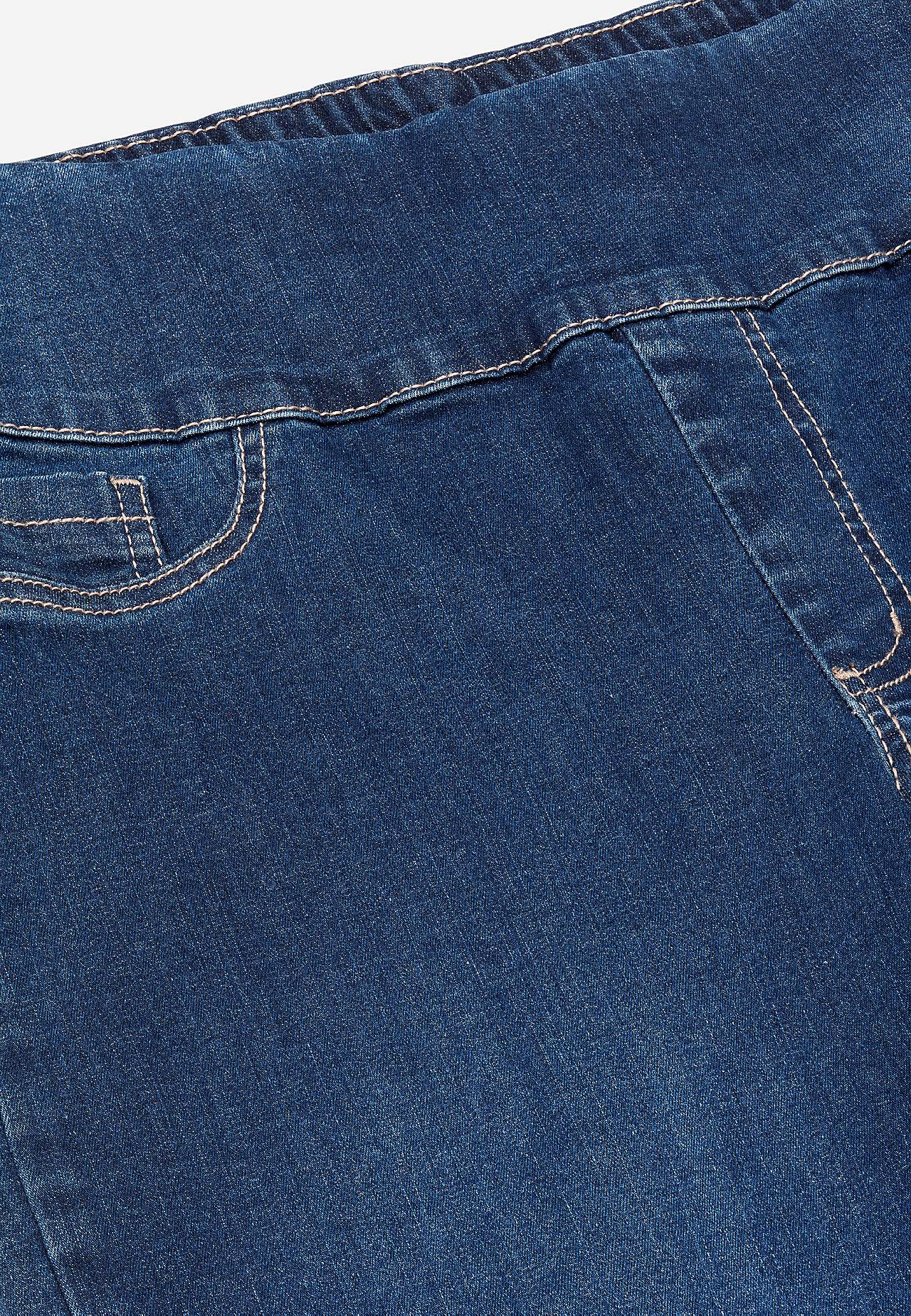 Spijkerbroek met hoge elastische taille