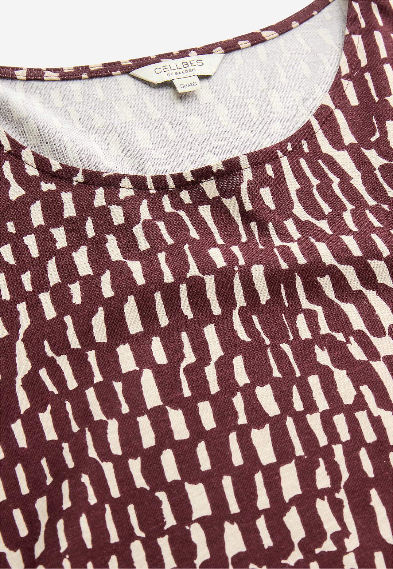 Patroonvormige jersey tuniek met zakken