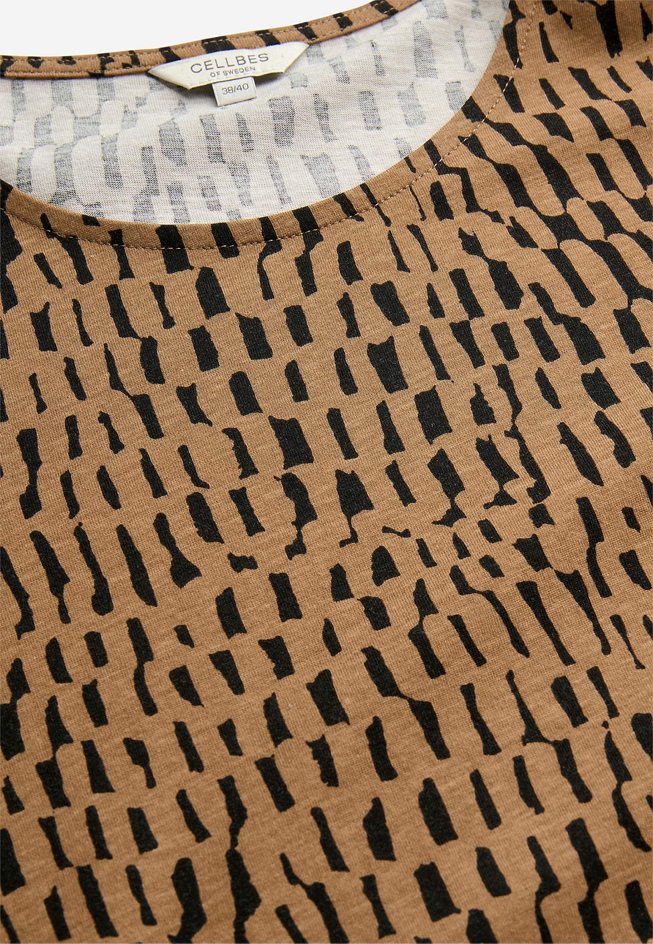 Patroonvormige jersey tuniek met zakken