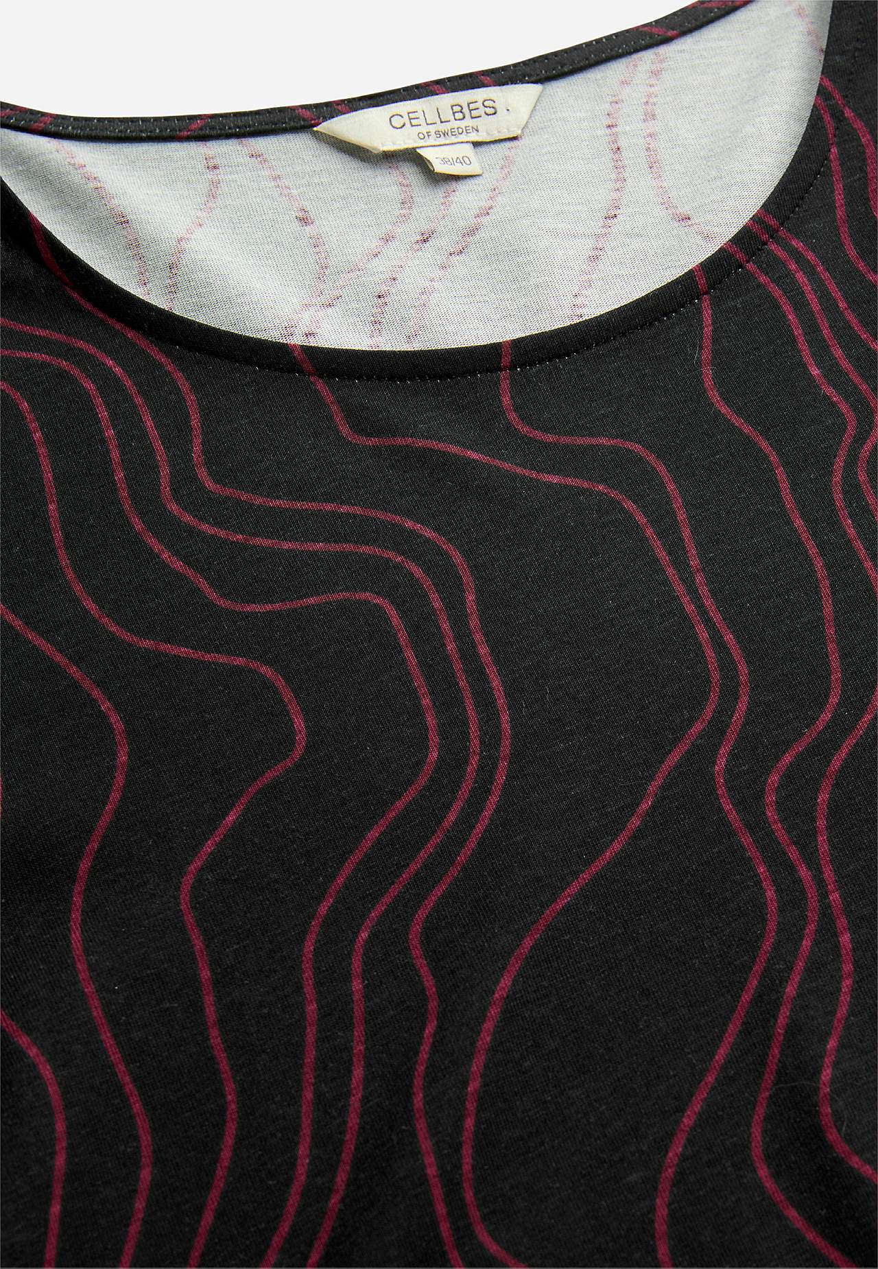 Patroonvormige jersey tuniek met zakken