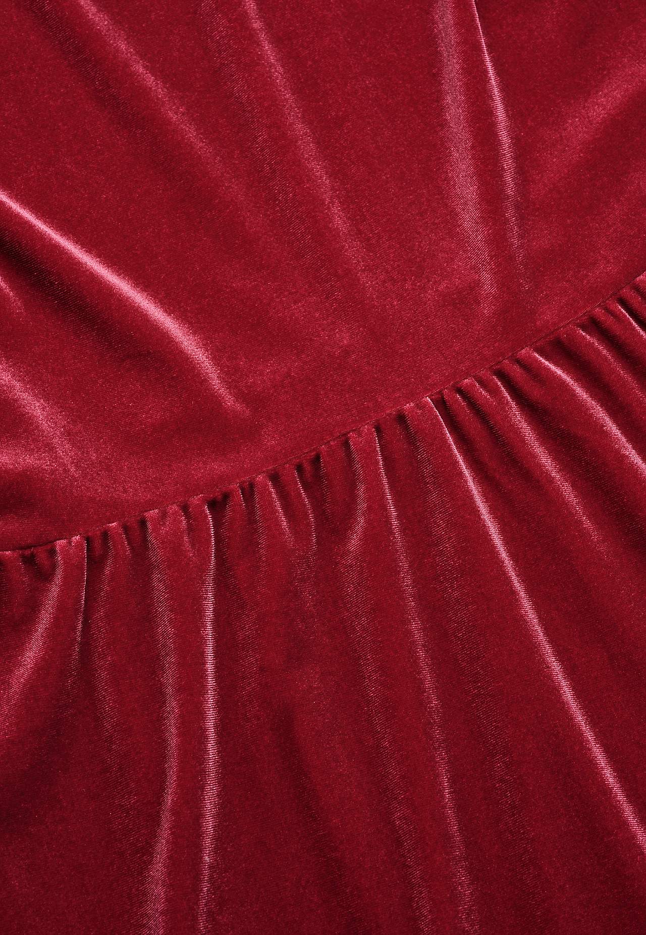 Velvet jurk met volanten