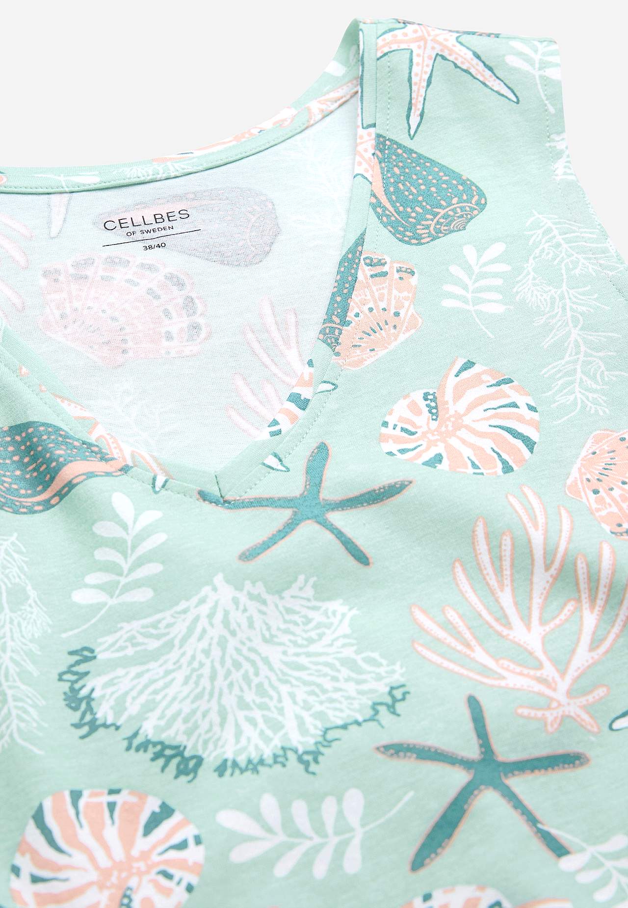 Met patroon en mouwloze nachtjurk