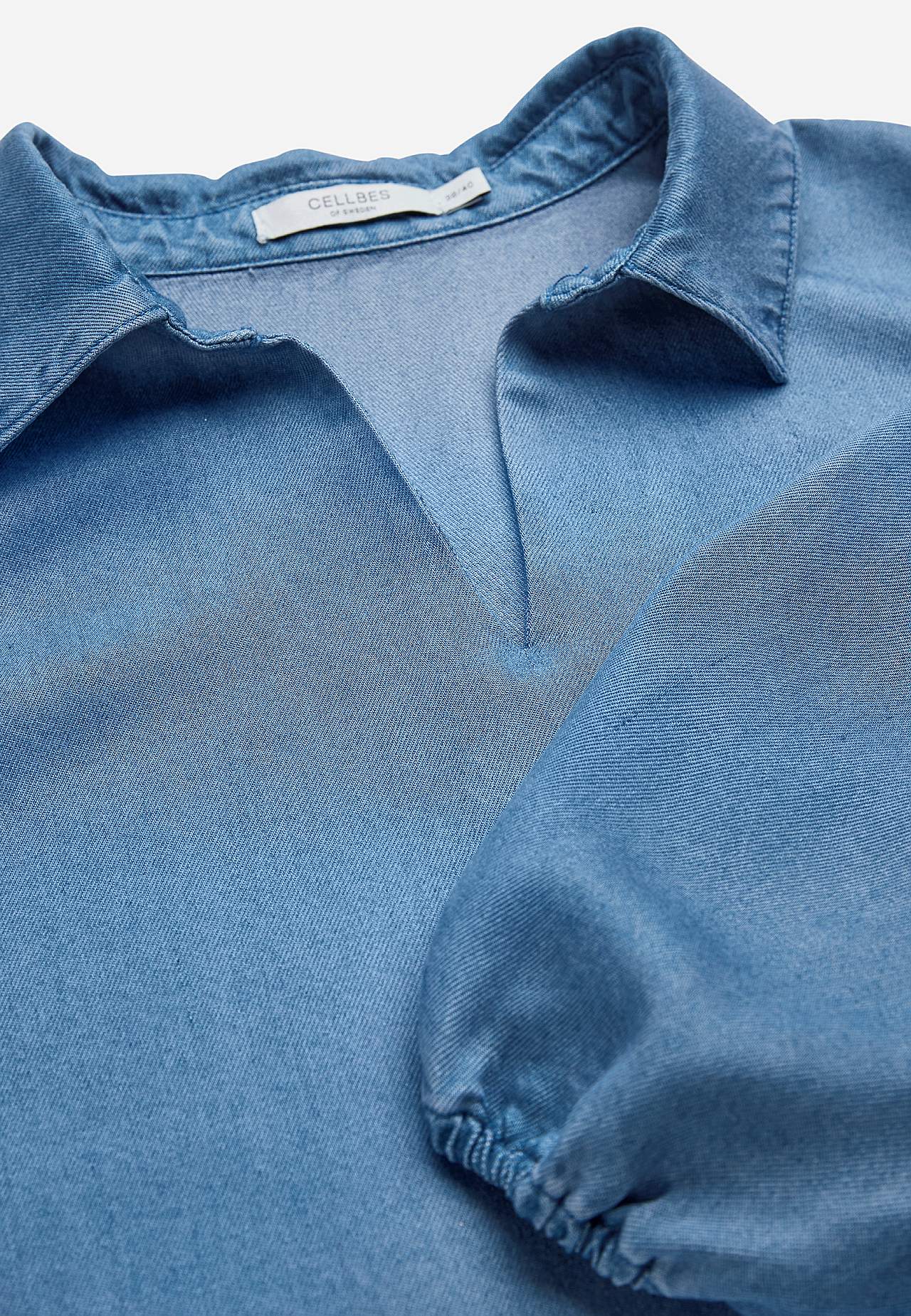 Ultra-zachte Premium denim jurk met kraag