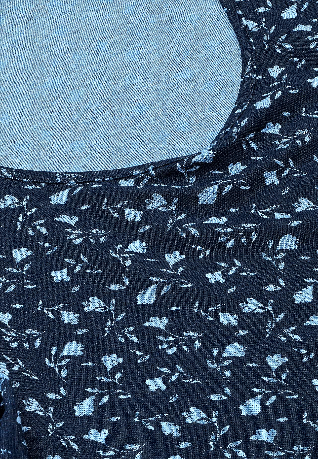 Jersey tuniek met een bloemenpatroon