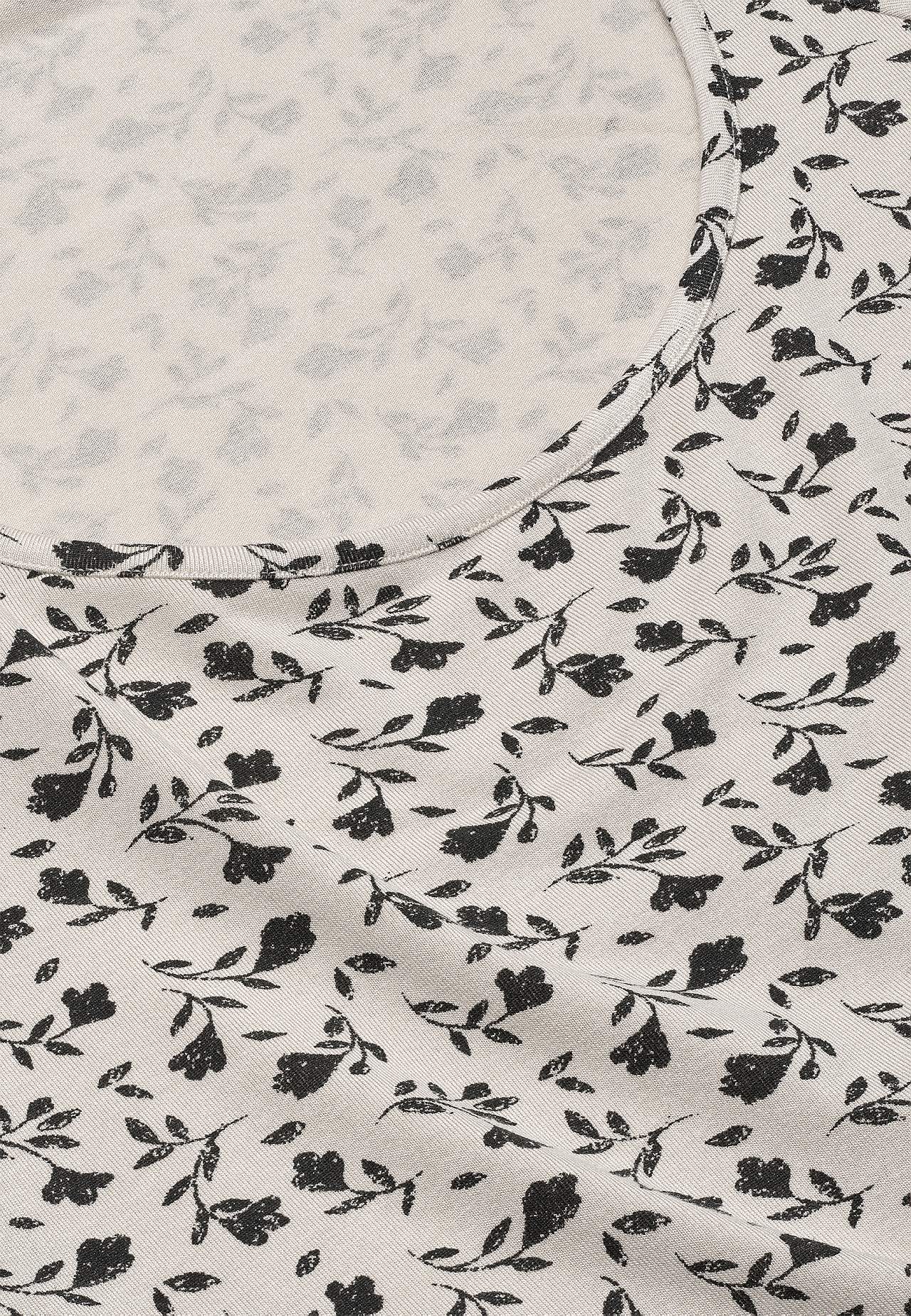 Jersey tuniek met een bloemenpatroon