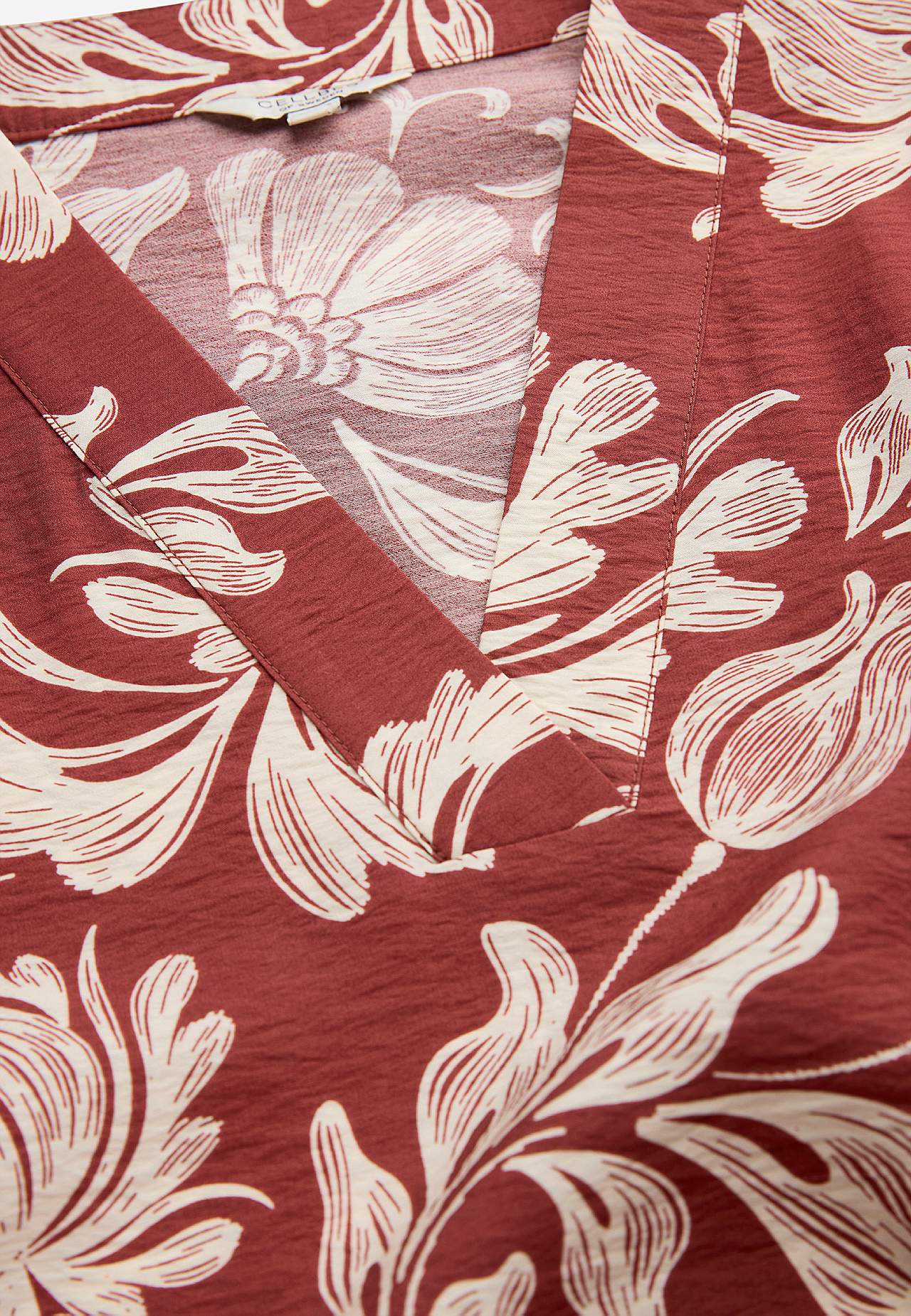 Patroonvormige jurk met zakken