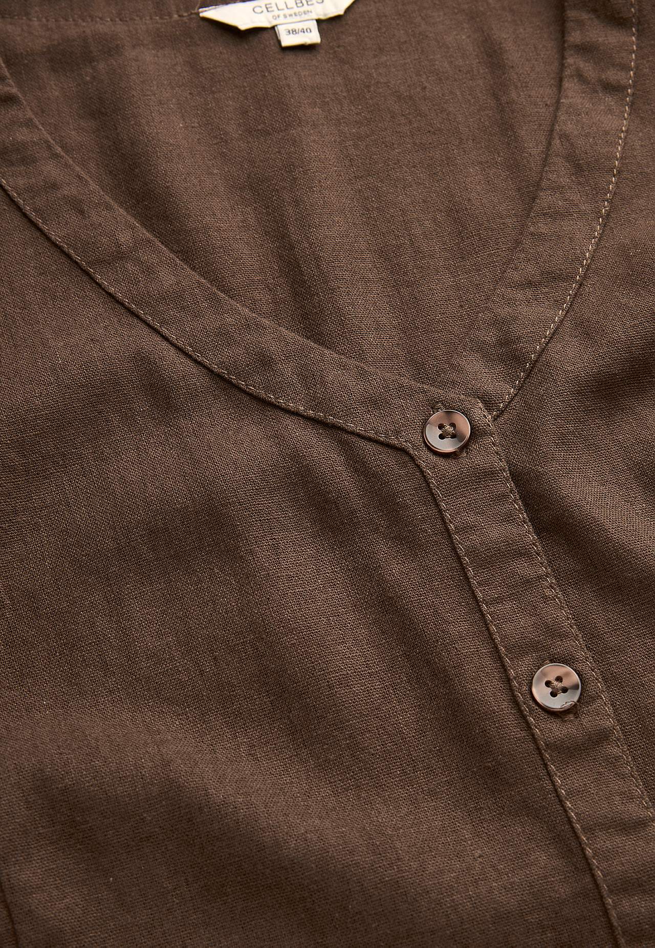 Mouwloze linnen blouse