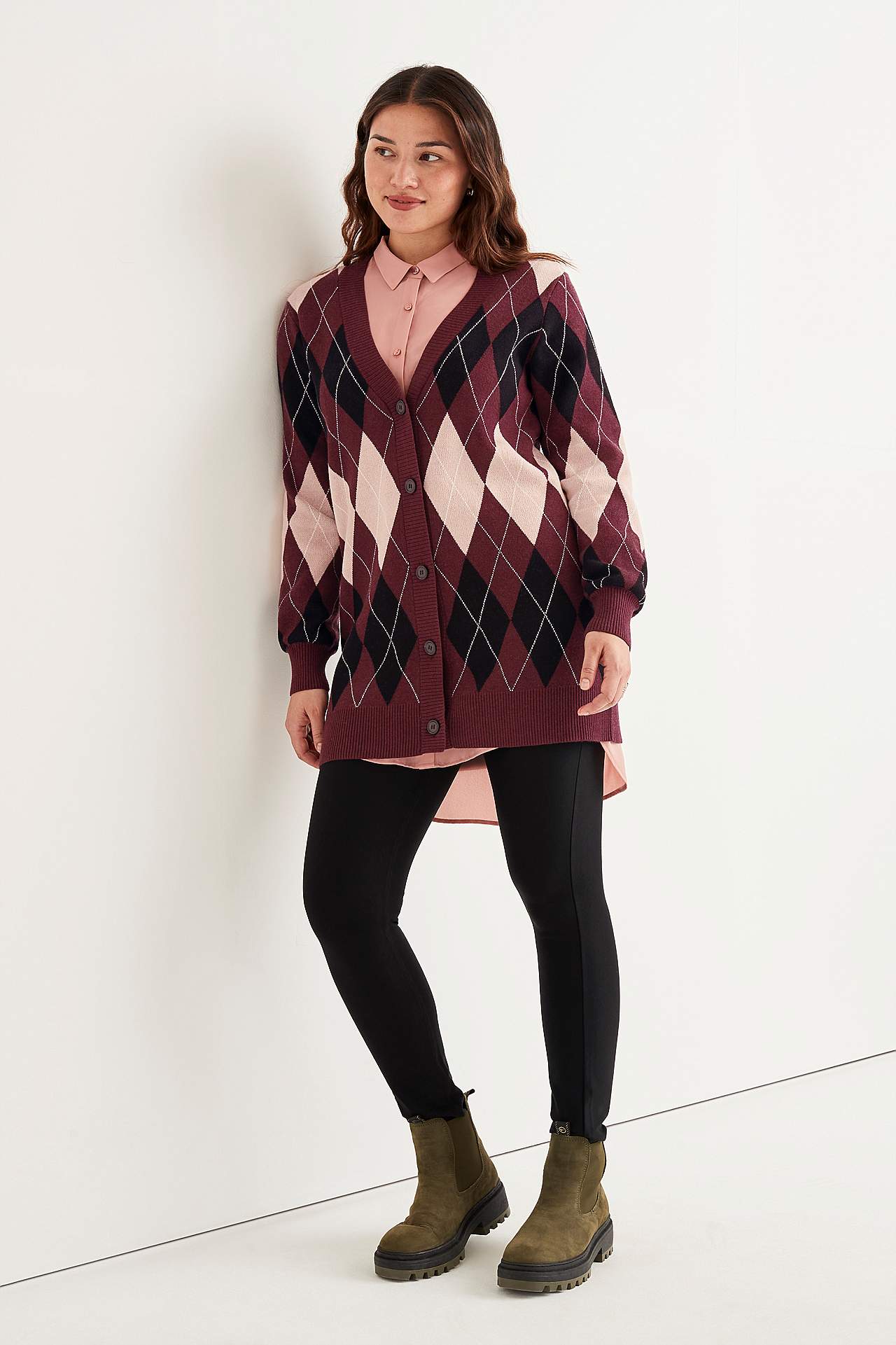 Steek gebreide cardigan