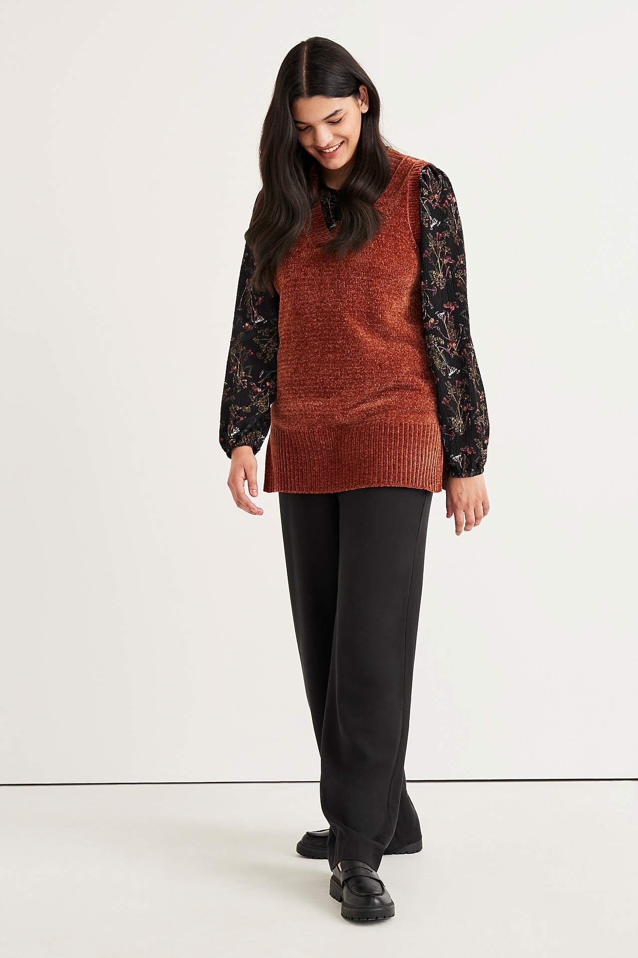 Zachte vest van chenille