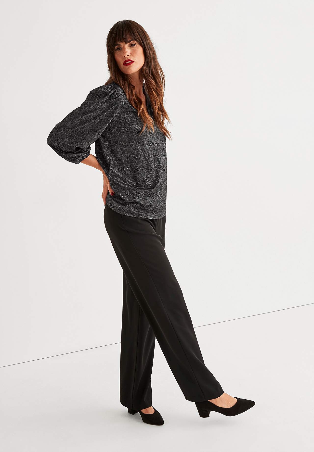 Glanzend jersey-topje