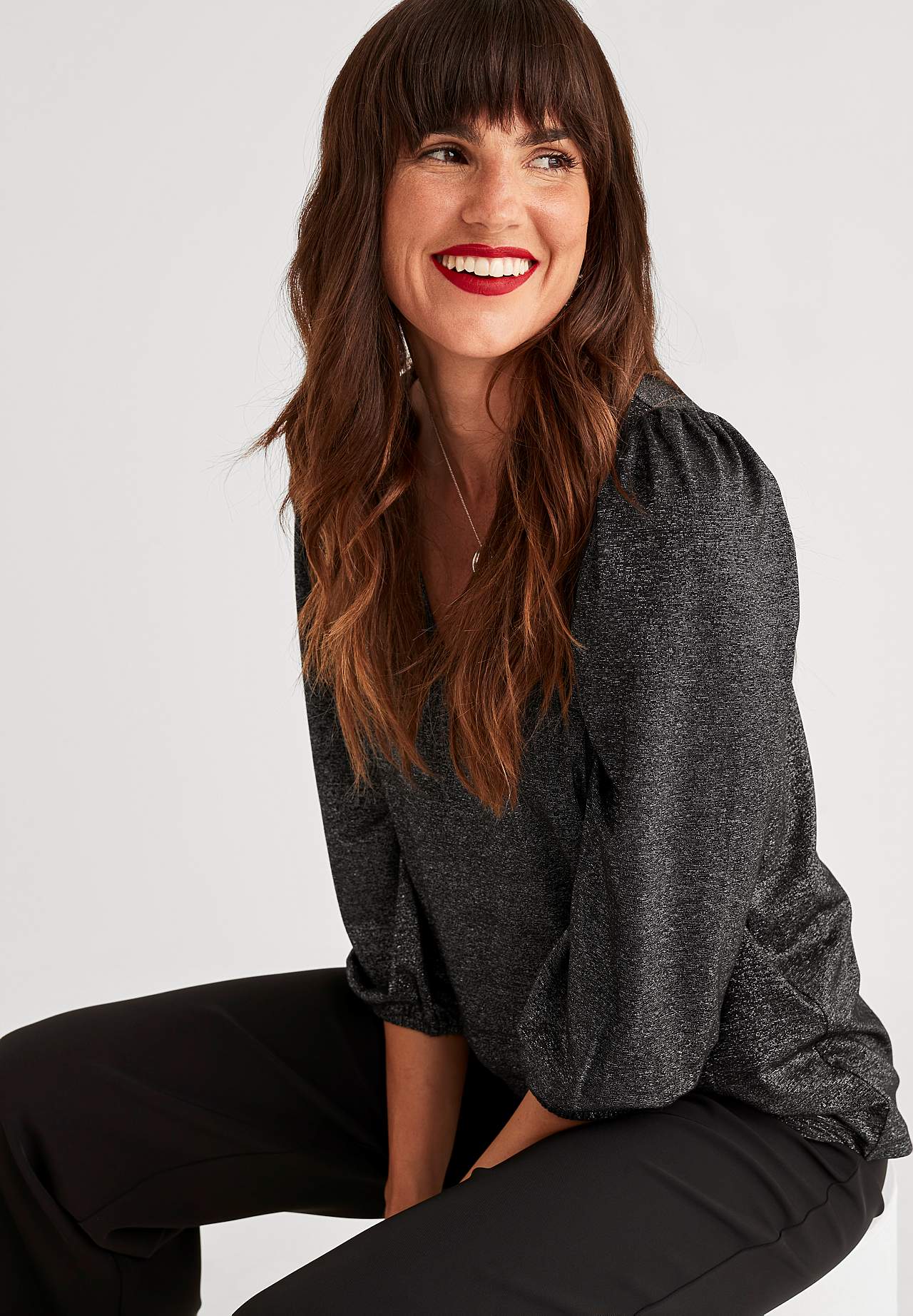 Glanzend jersey-topje