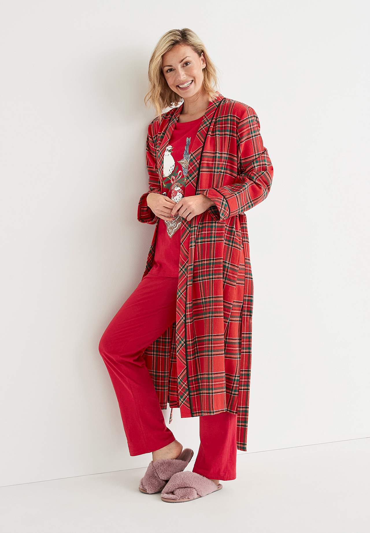 Piyjama met kerstmotief