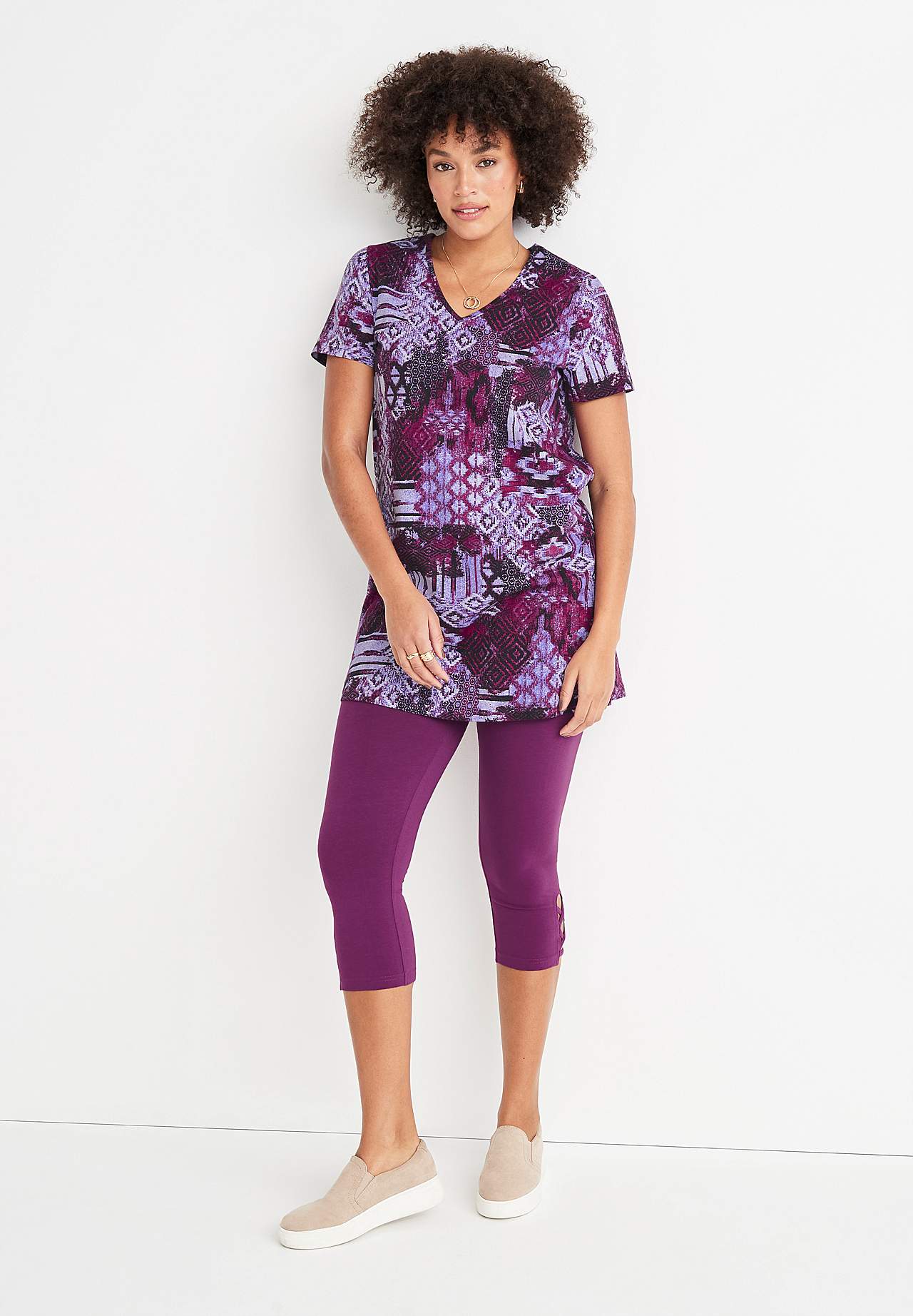 Jersey tuniek met korte mouwen Set van 2