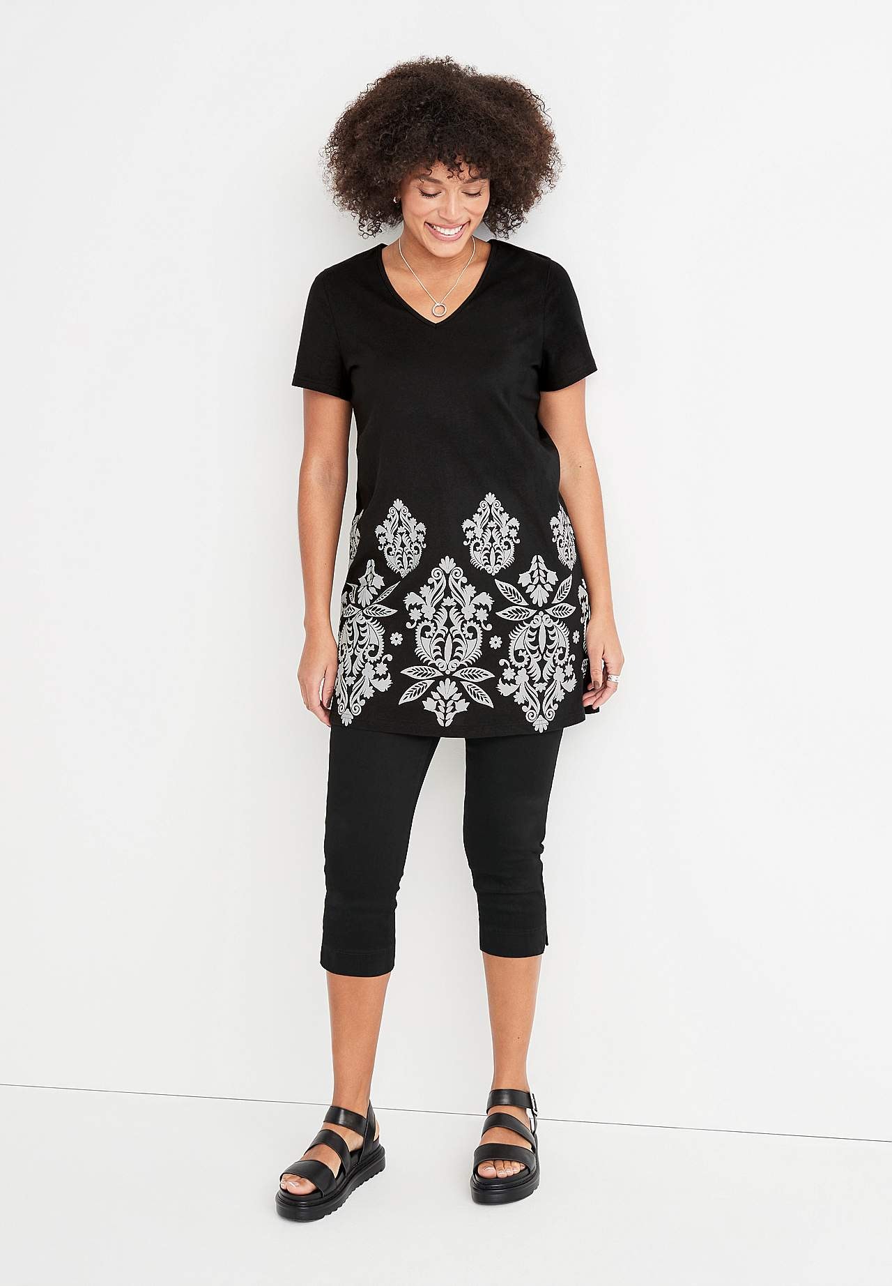 Jersey tuniek met korte mouwen Set van 2
