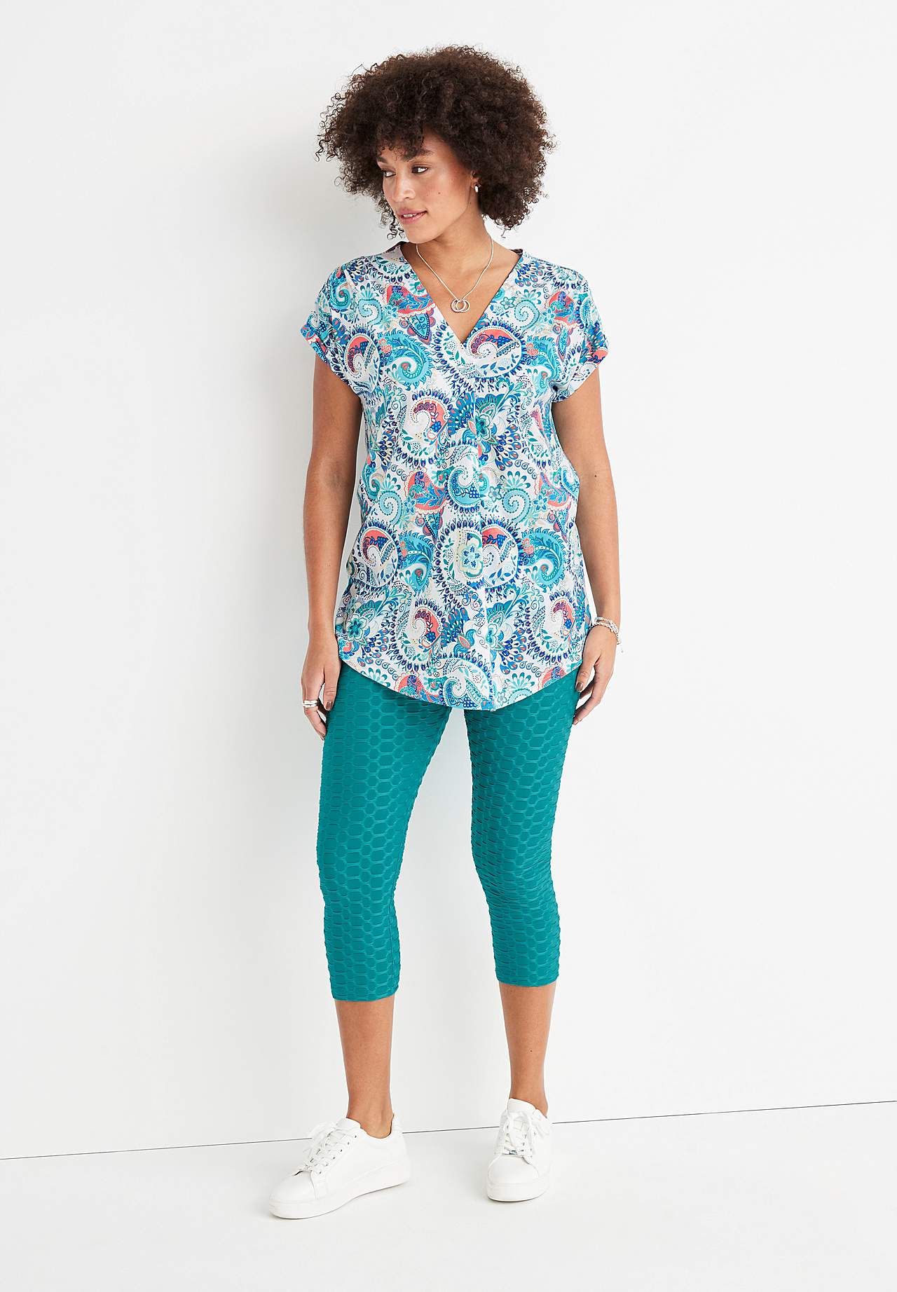 Capri legging met structureel motief