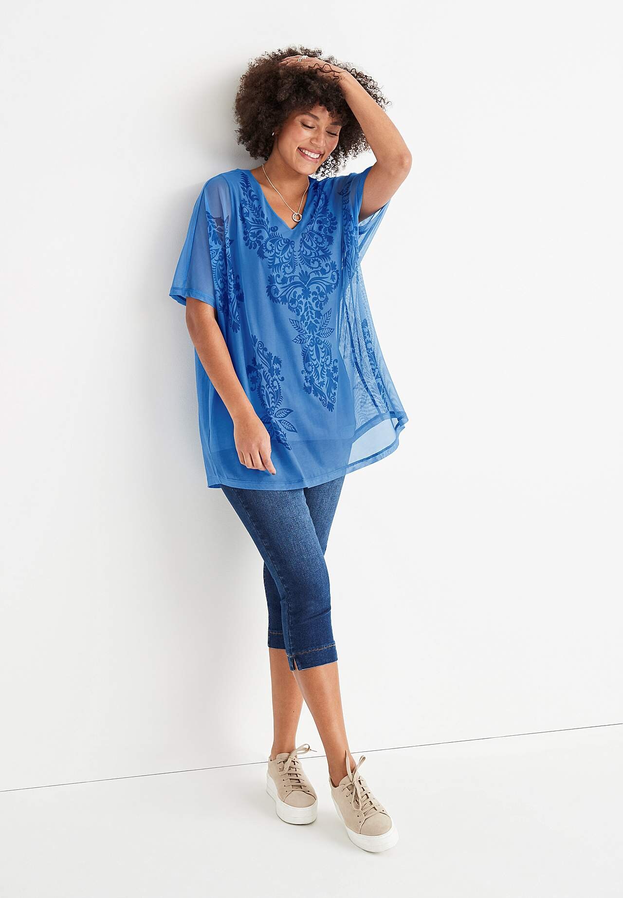 Tuniek top van mesh