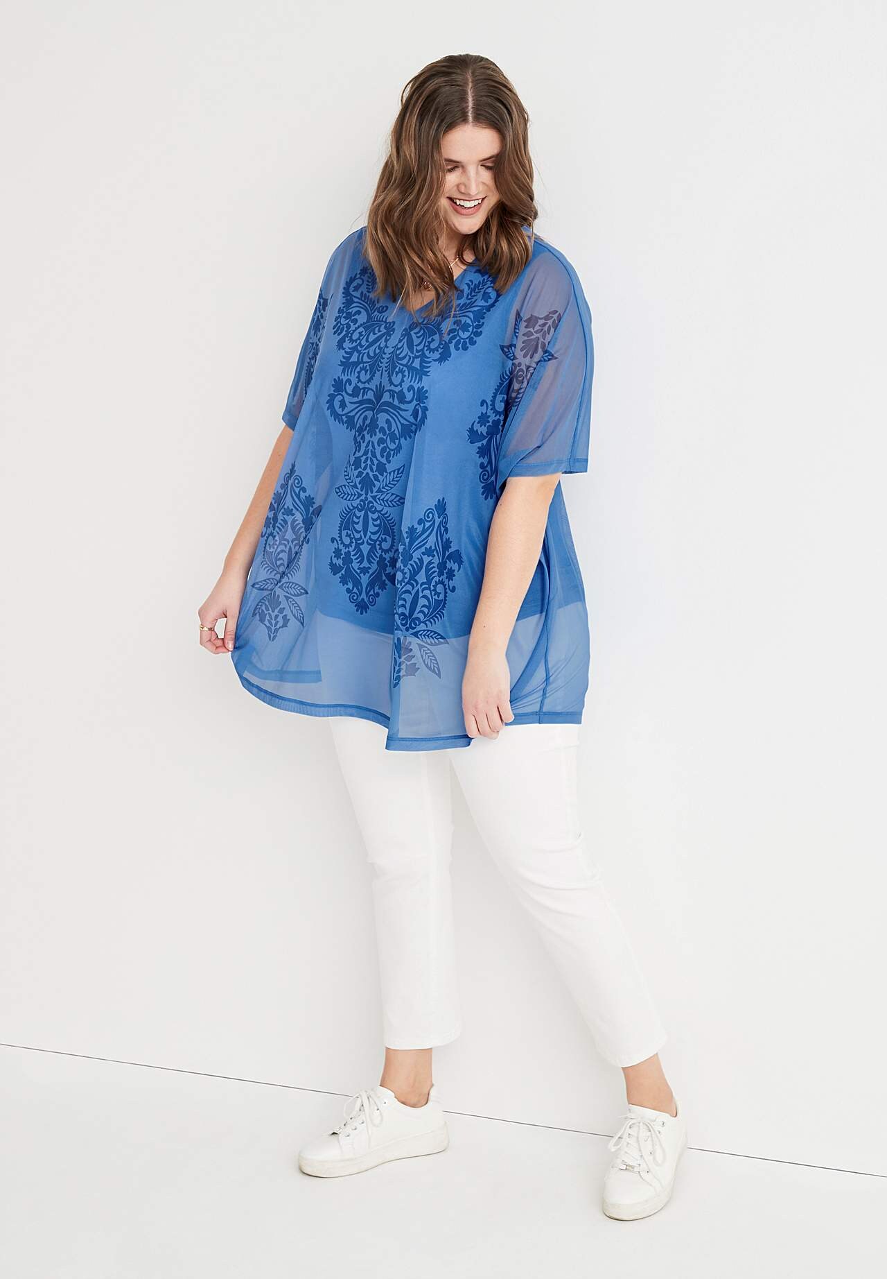 Tuniek top van mesh