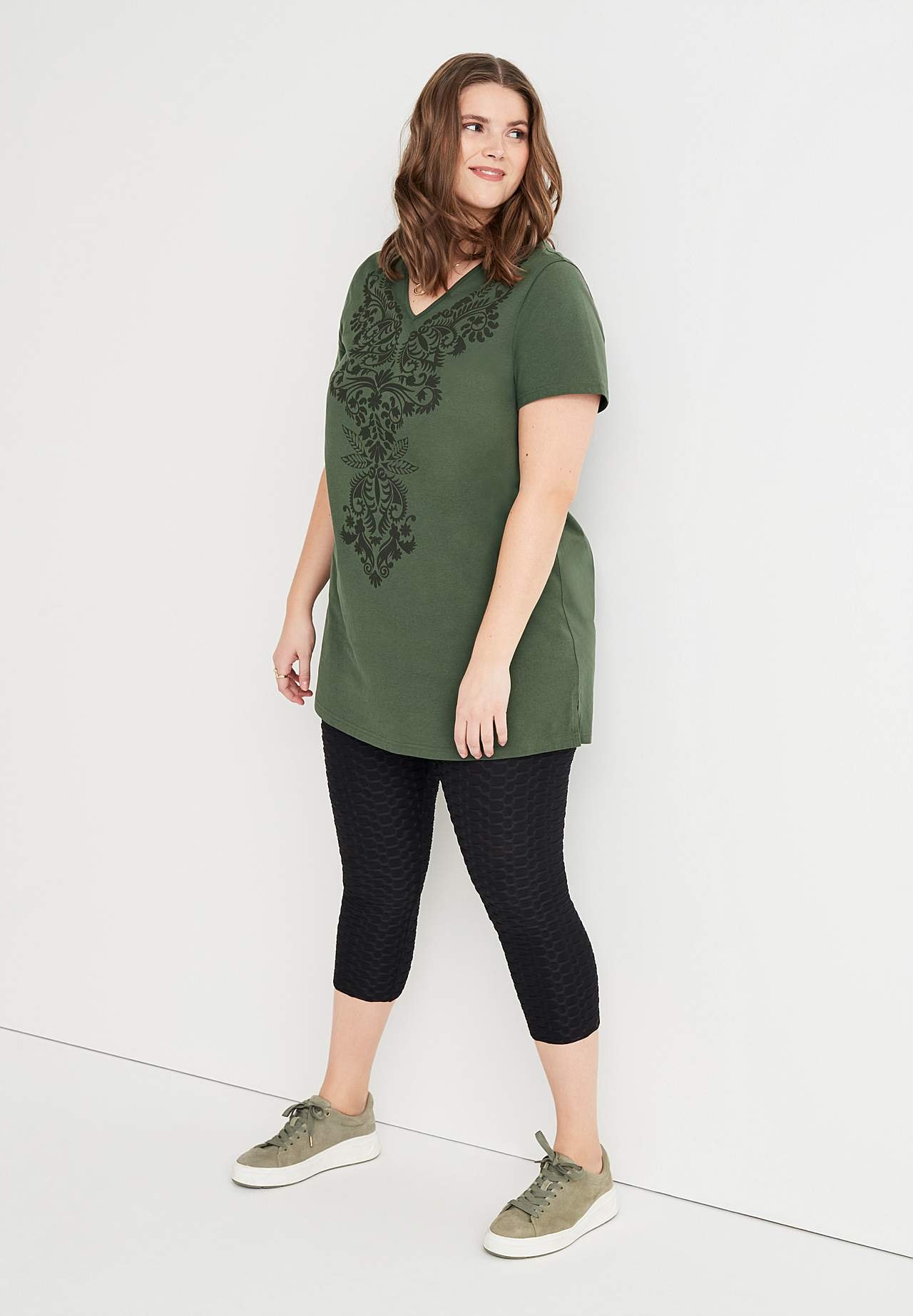 Capri legging met structureel motief