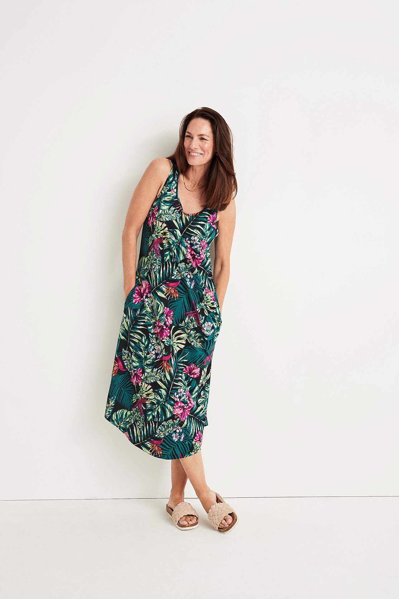 Jerseyjurk met een bloemenpatroon