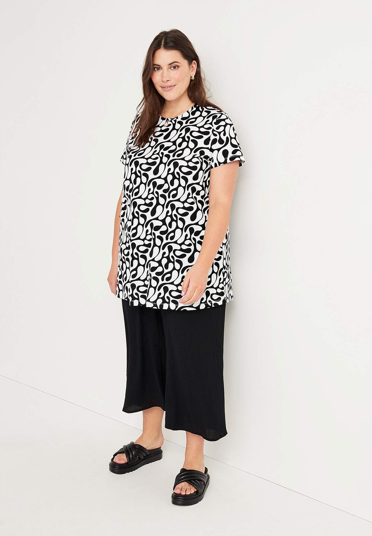 Jersey tuniek met korte mouwen