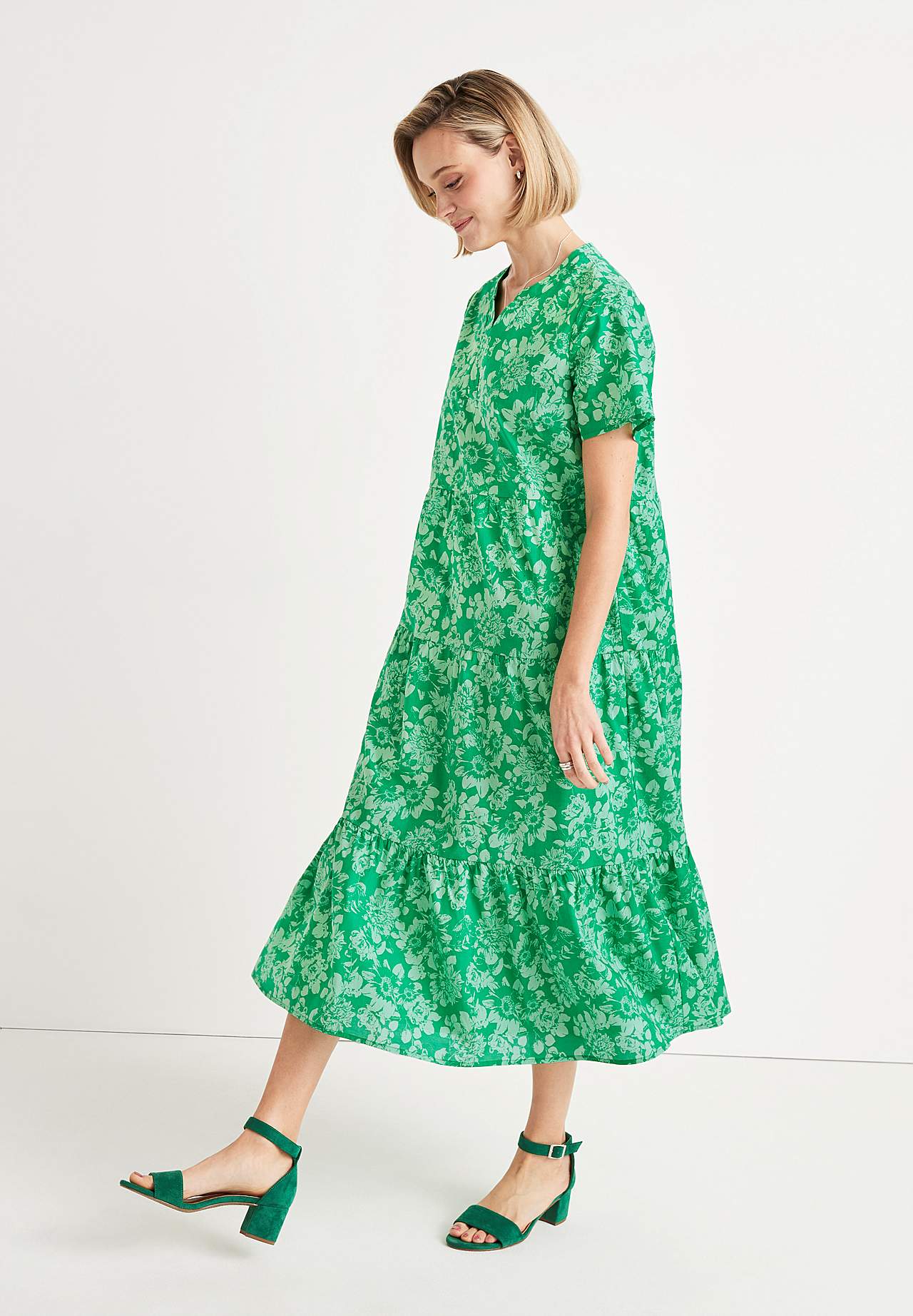 Katoenen jurk met volant