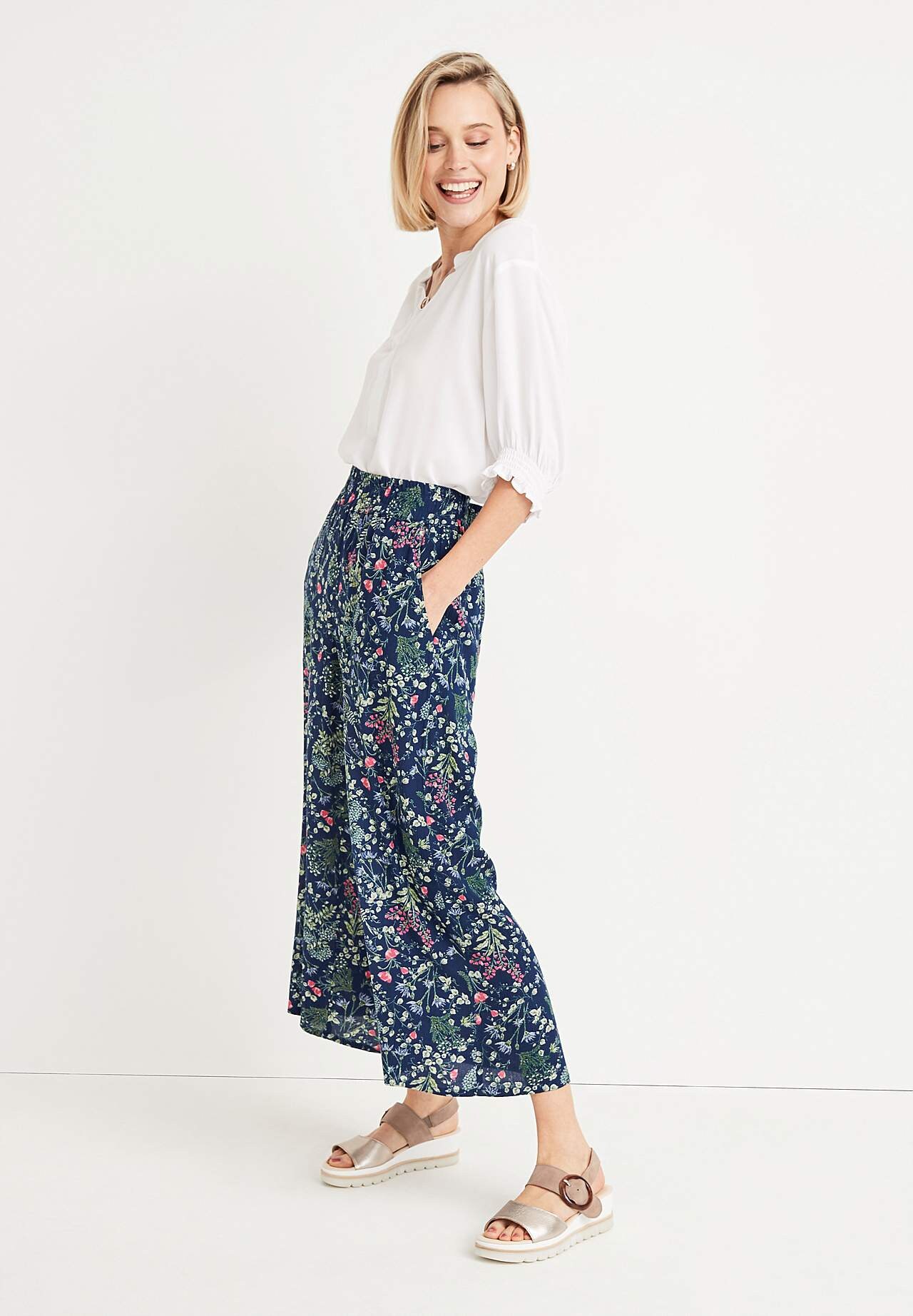 Van crèpe culotte broek