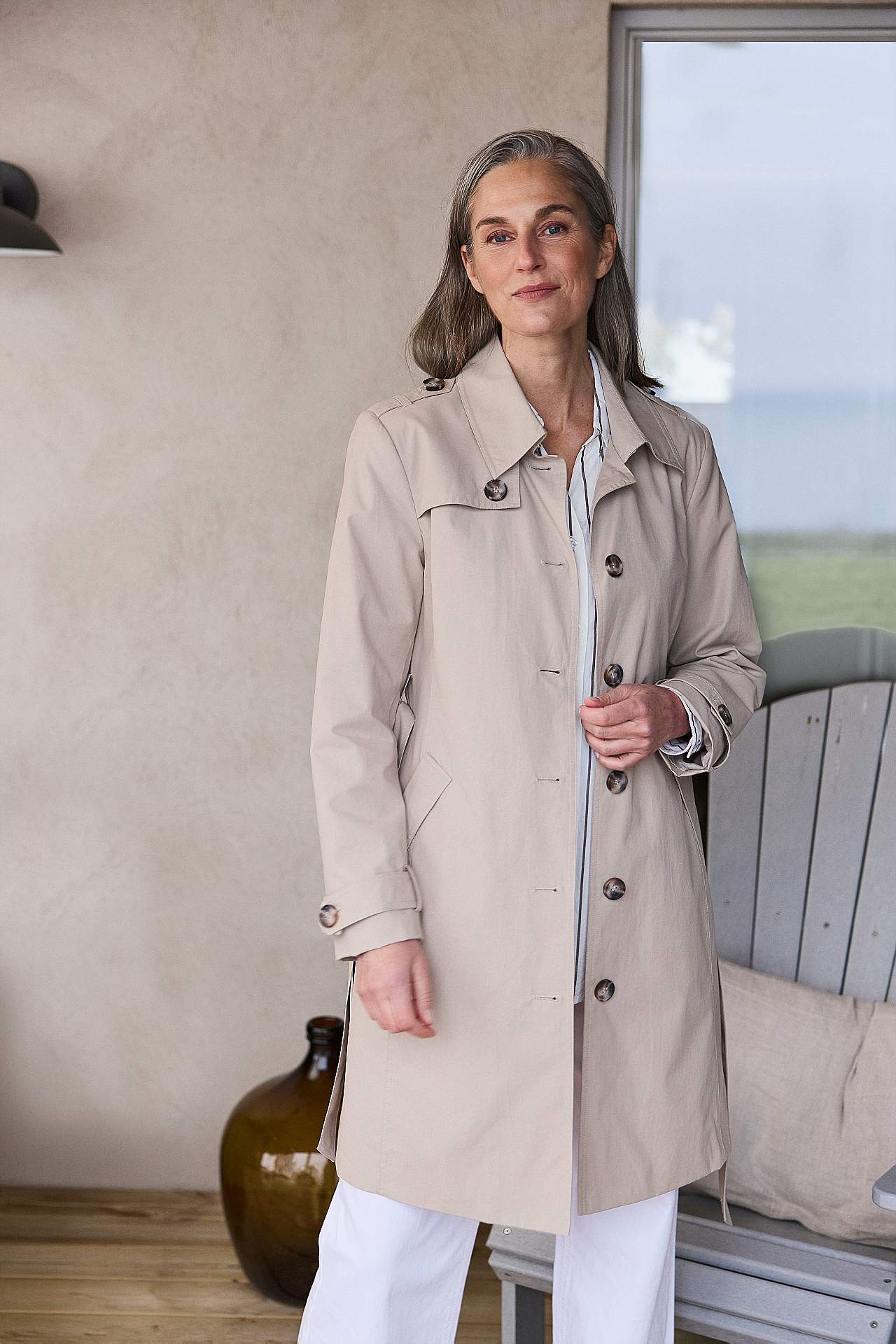 Enkelrij trenchcoat