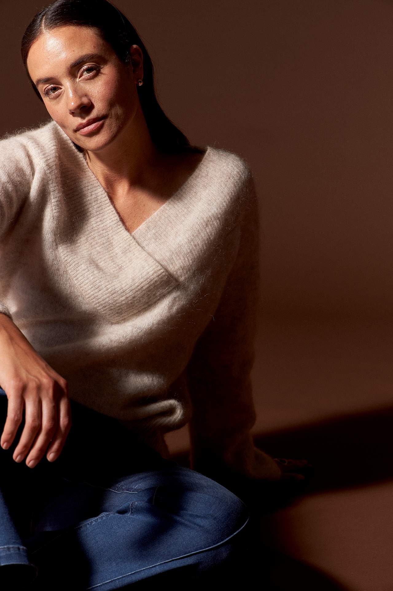 Trui Premium van mohair- en wolmix