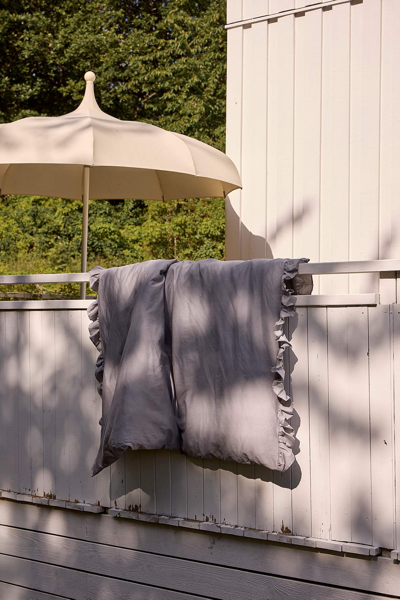 Dekbedsetten van satijn met ruches Organisch katoen